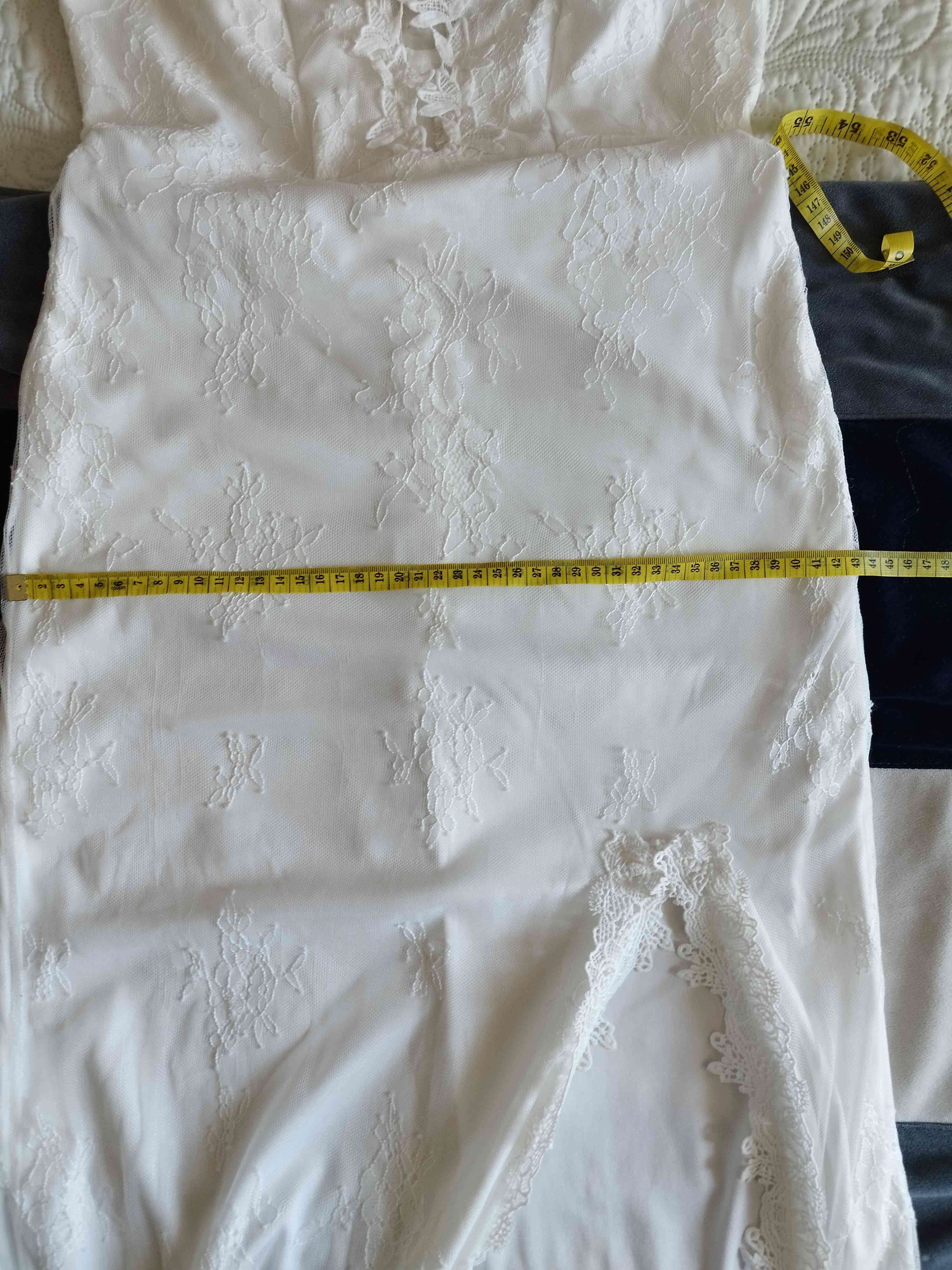 Vestido de novia blanco encaje - miniatura 3