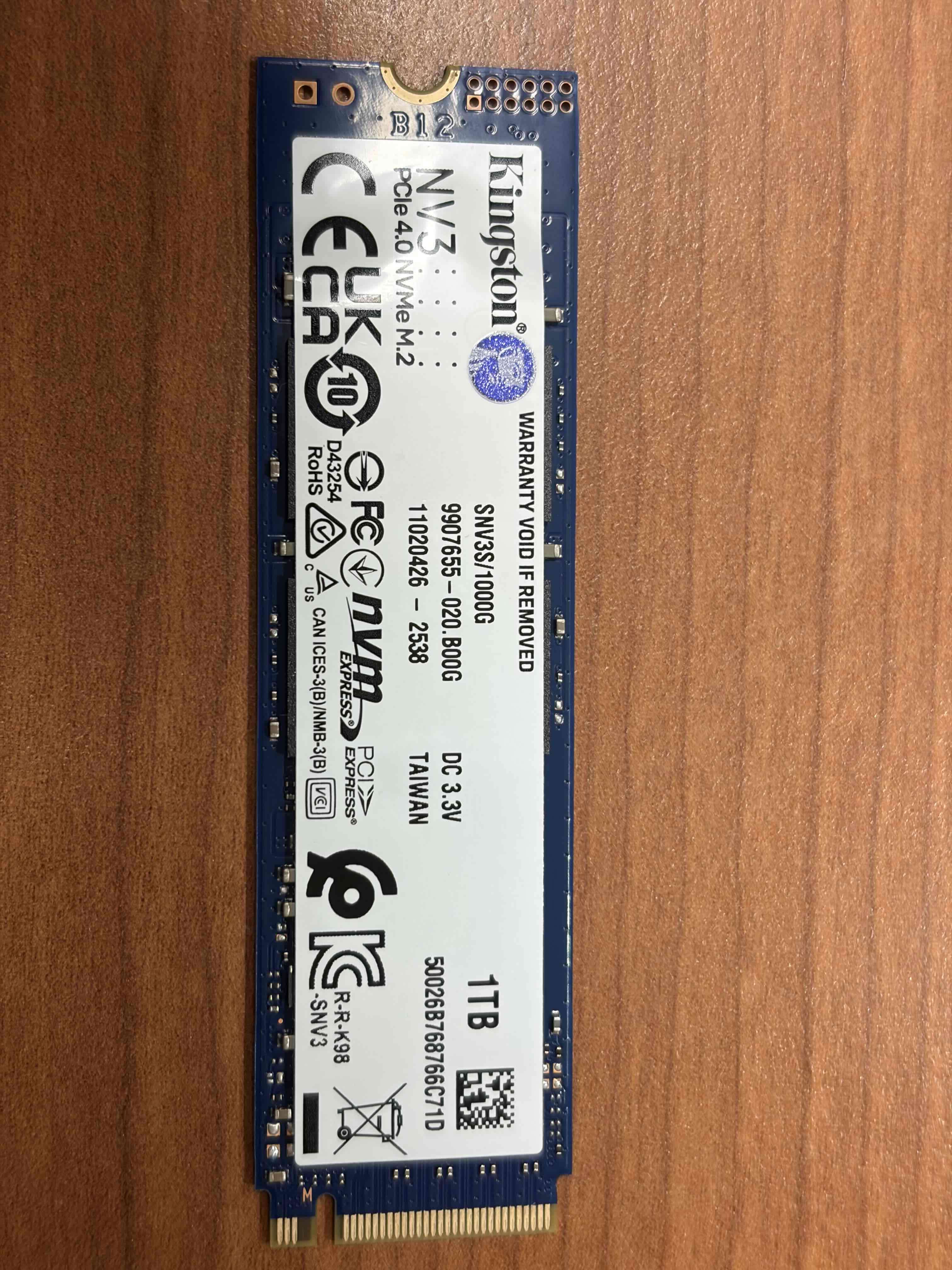 Disco SSD Nvme Kingston NV3 1TB - miniatura 1