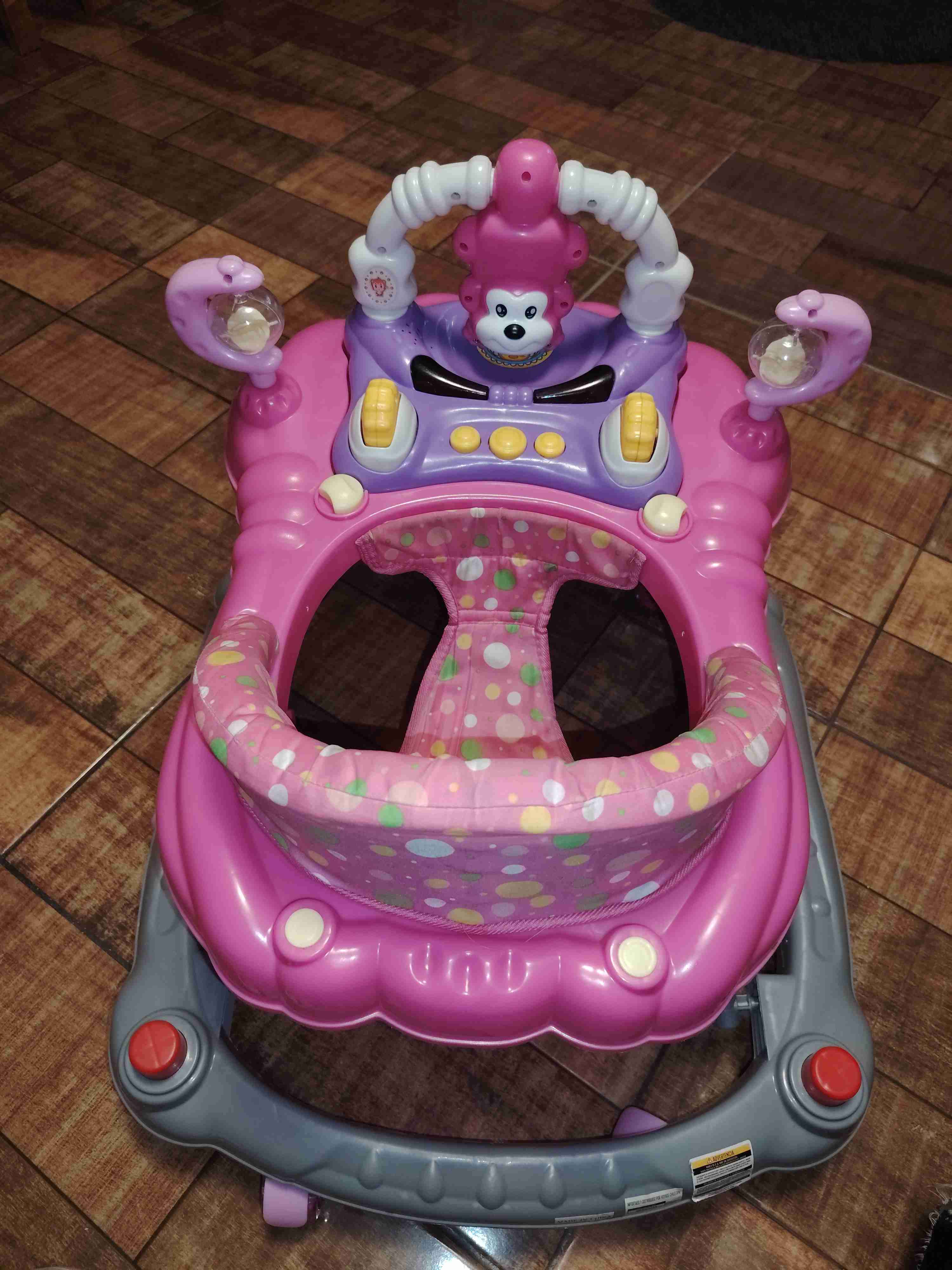 Andador de bebé rosa - miniatura 2