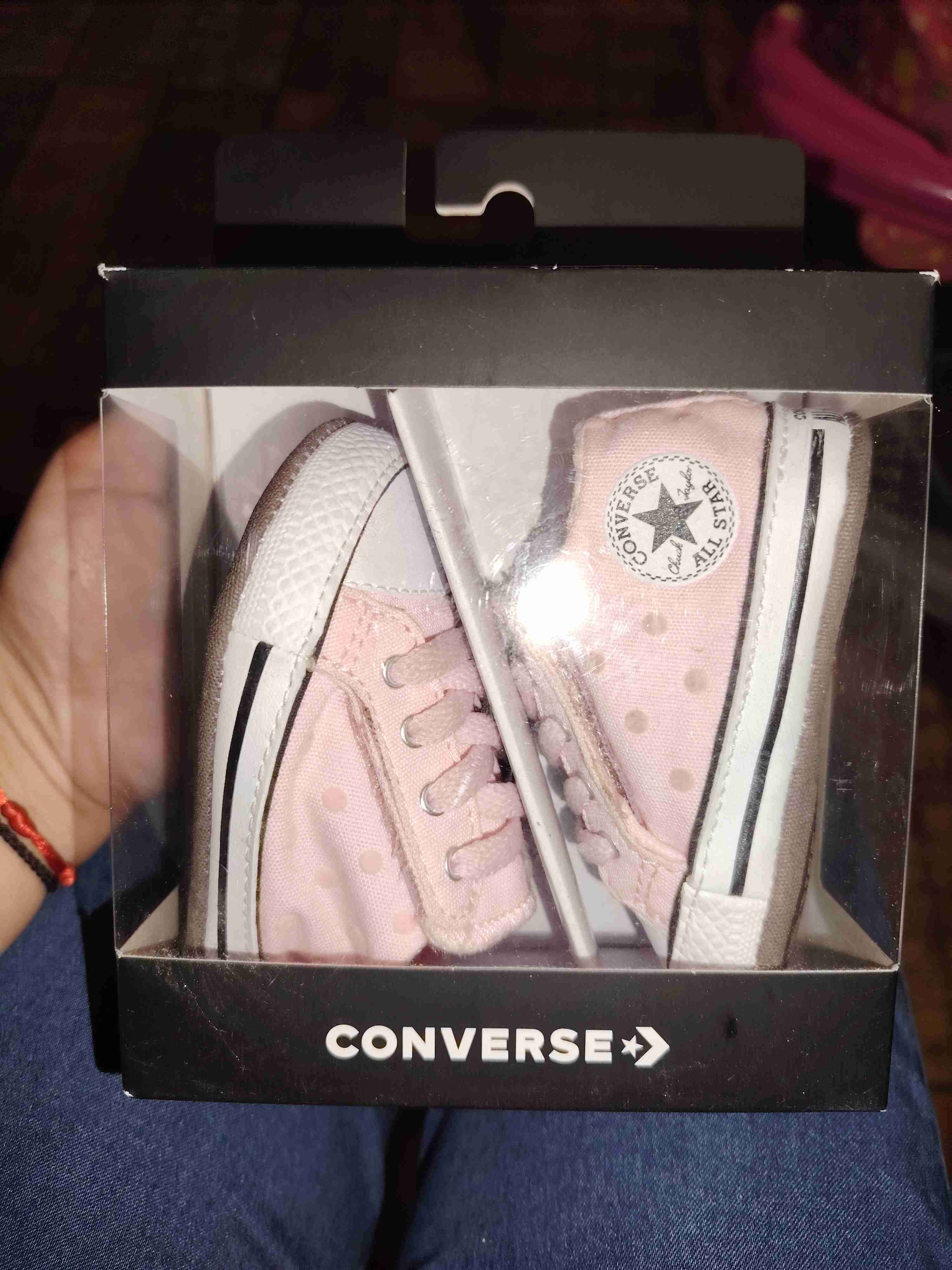 Zapatillas bebé rosadas Converse - miniatura 1