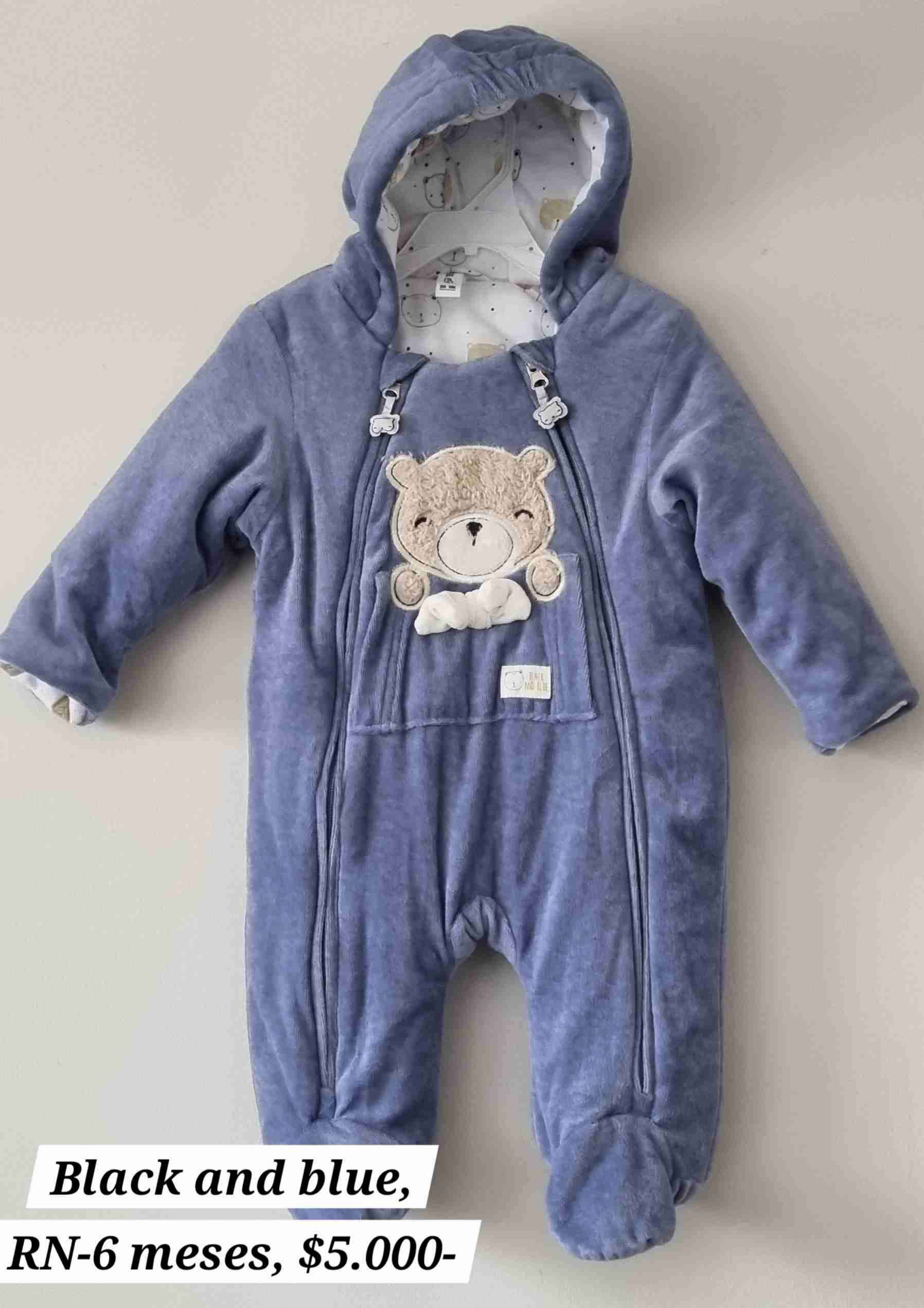 Enterito bebé azul con oso