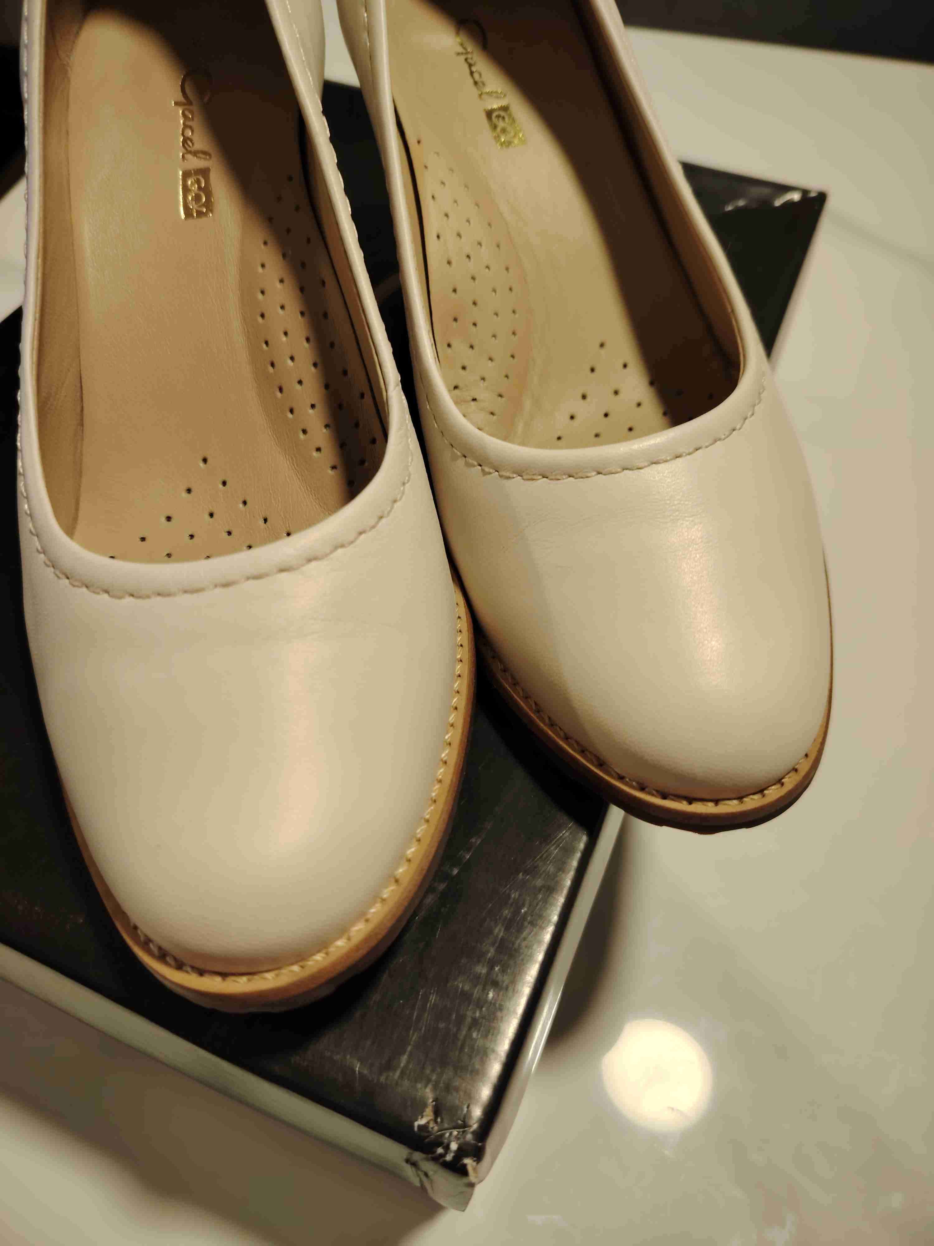 Zapatos de taco blancos GACEL - miniatura 2