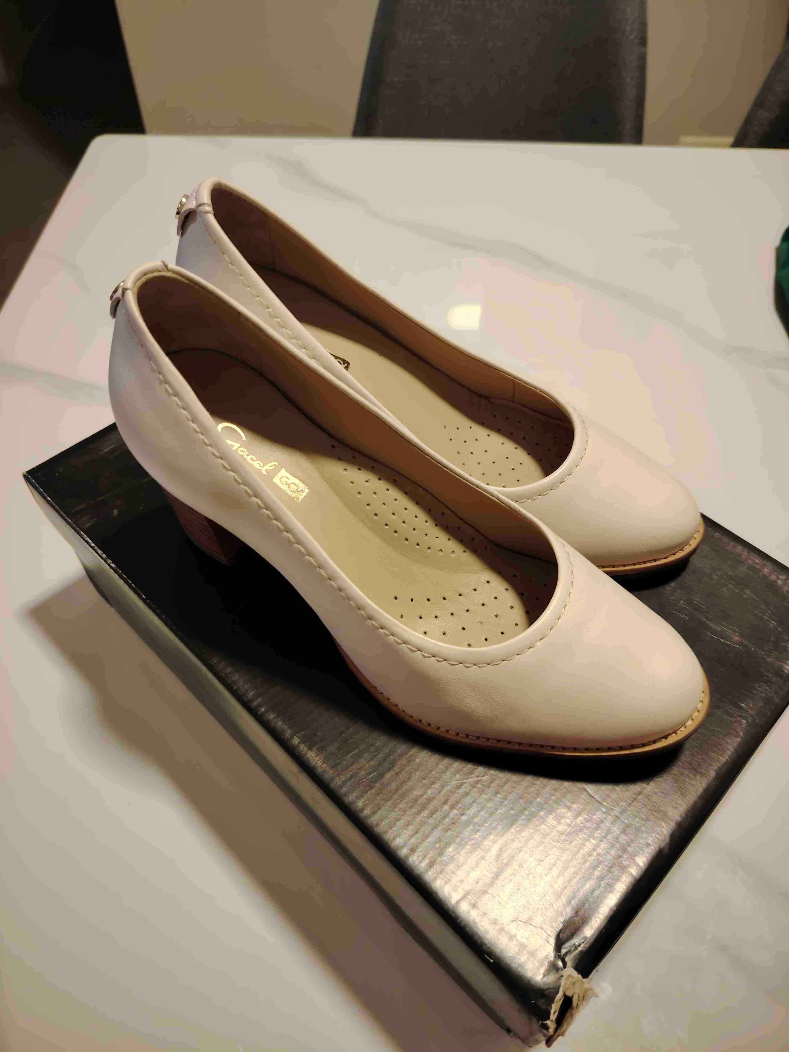 Zapatos de taco blancos GACEL - miniatura 3