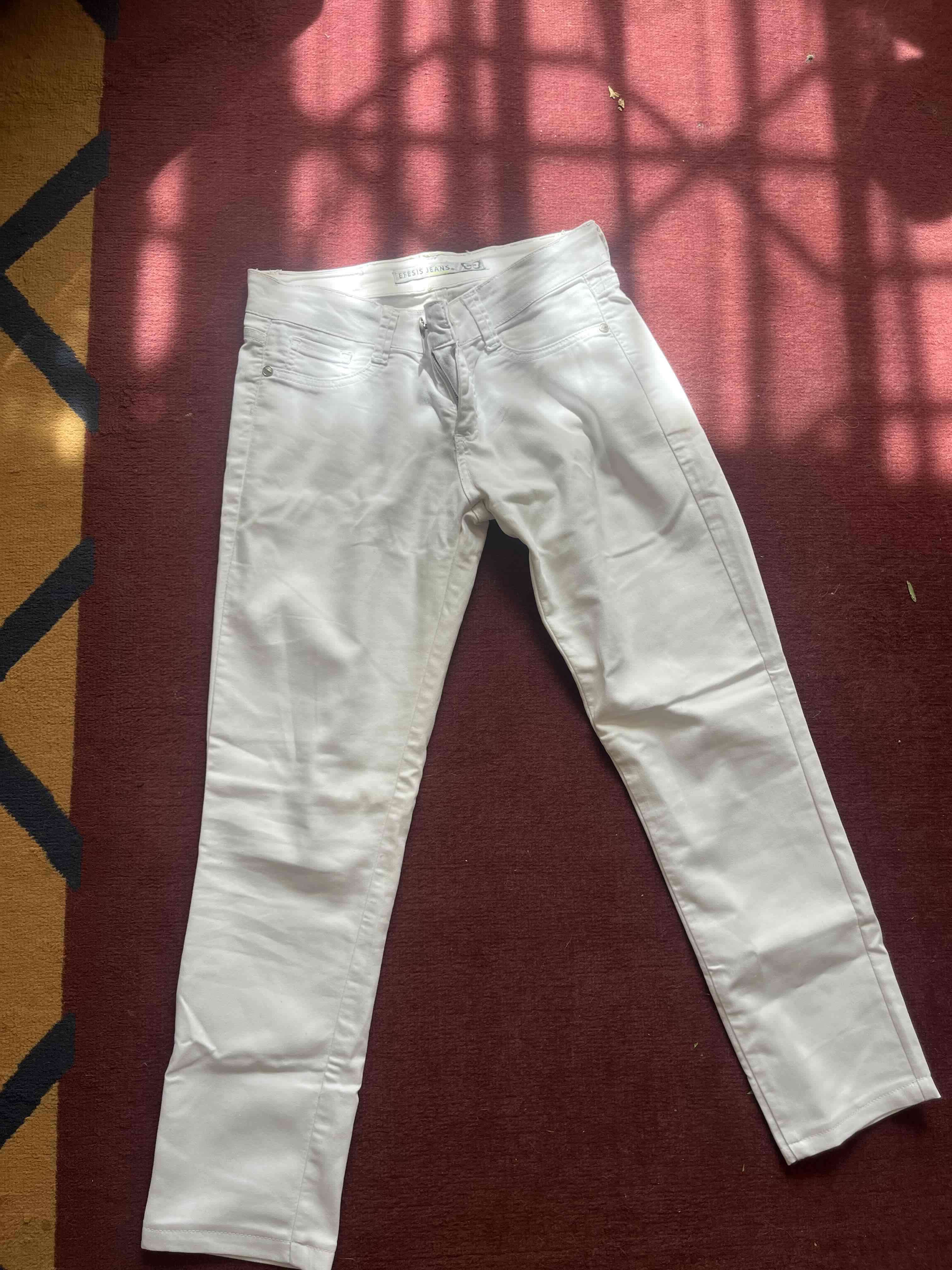 Pantalones blancos de mezclilla EFESIS - miniatura 1