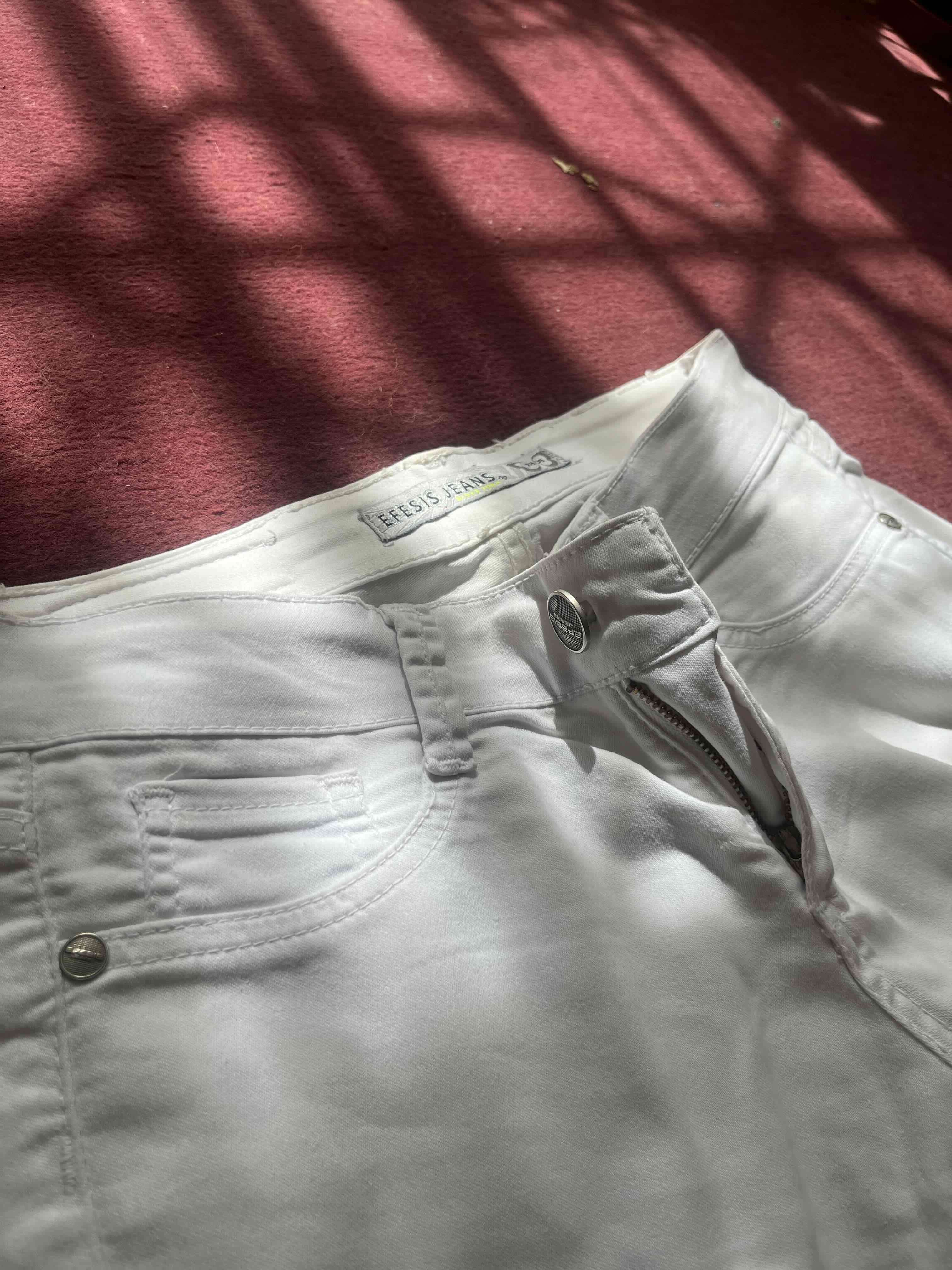 Pantalones blancos de mezclilla EFESIS - miniatura 2