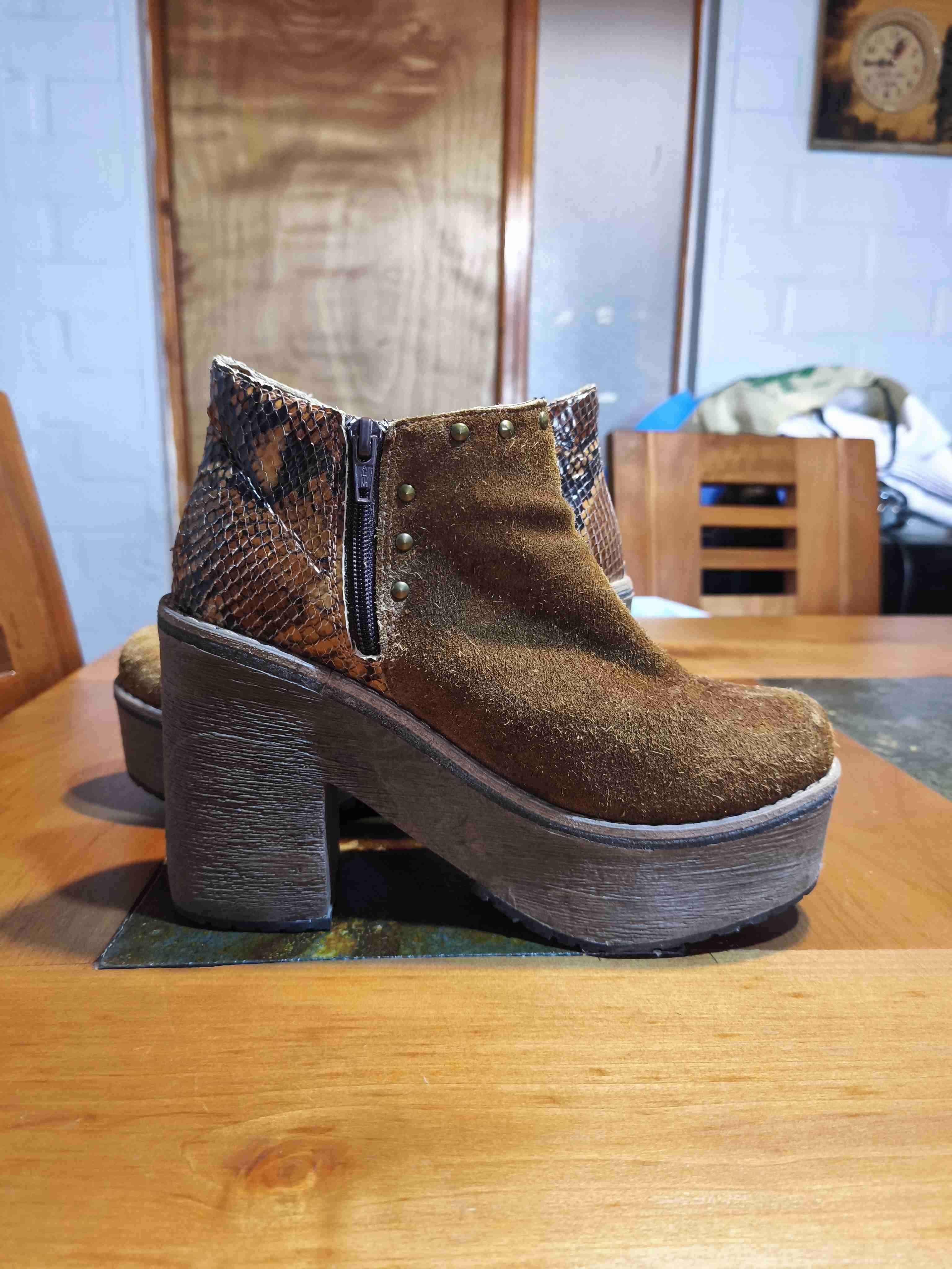 Botines plataforma café - miniatura 1