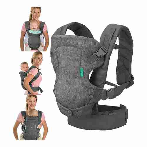 Canguro porta bebé gris