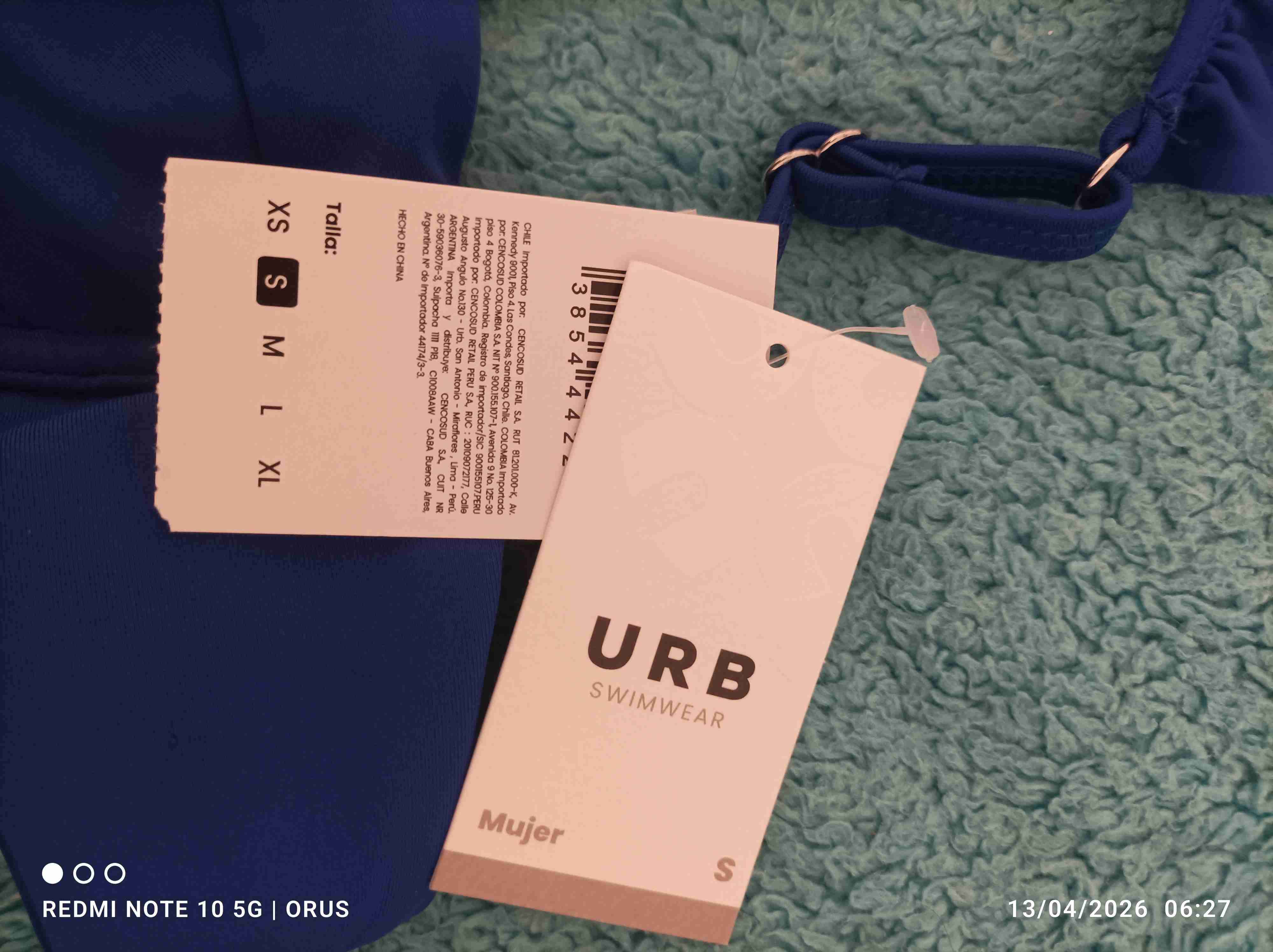 Bikini azul con volantes - miniatura 4