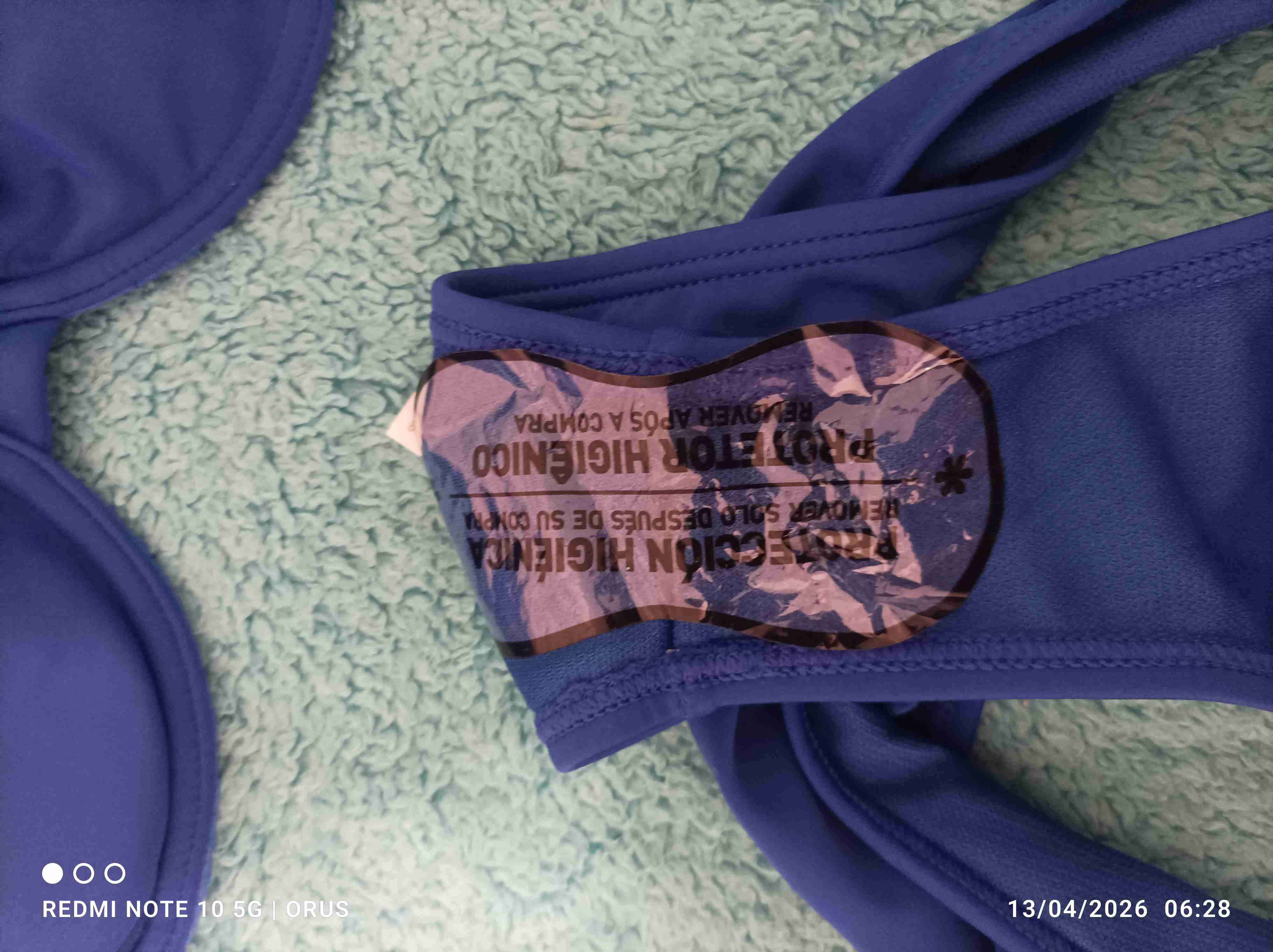 Bikini azul con volantes - miniatura 5