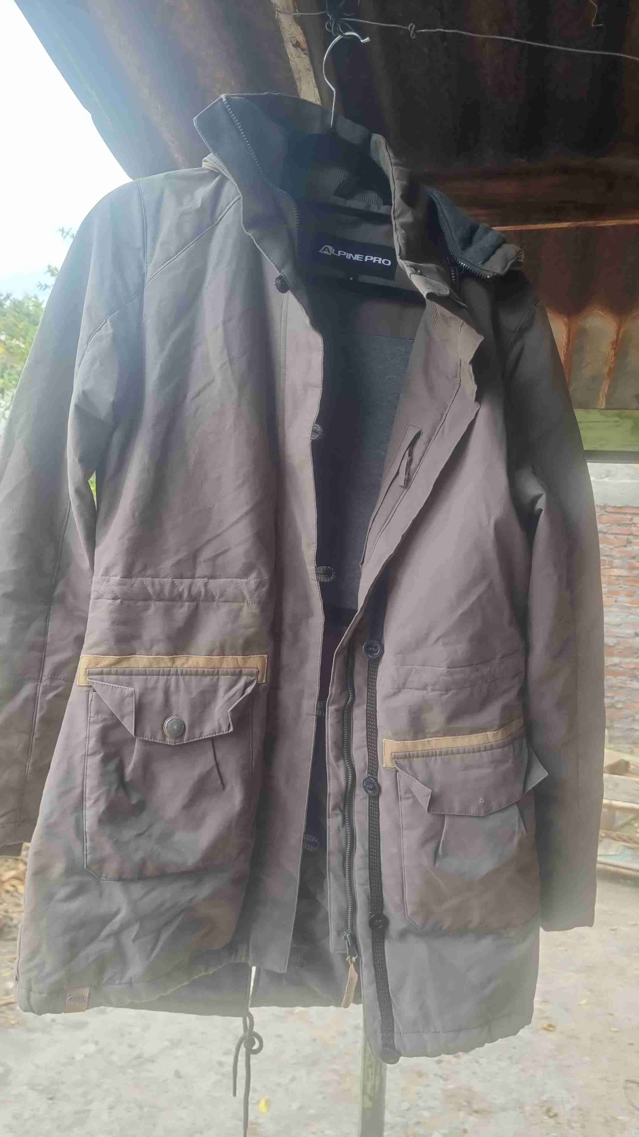 Parka impermeable marrón - miniatura 1