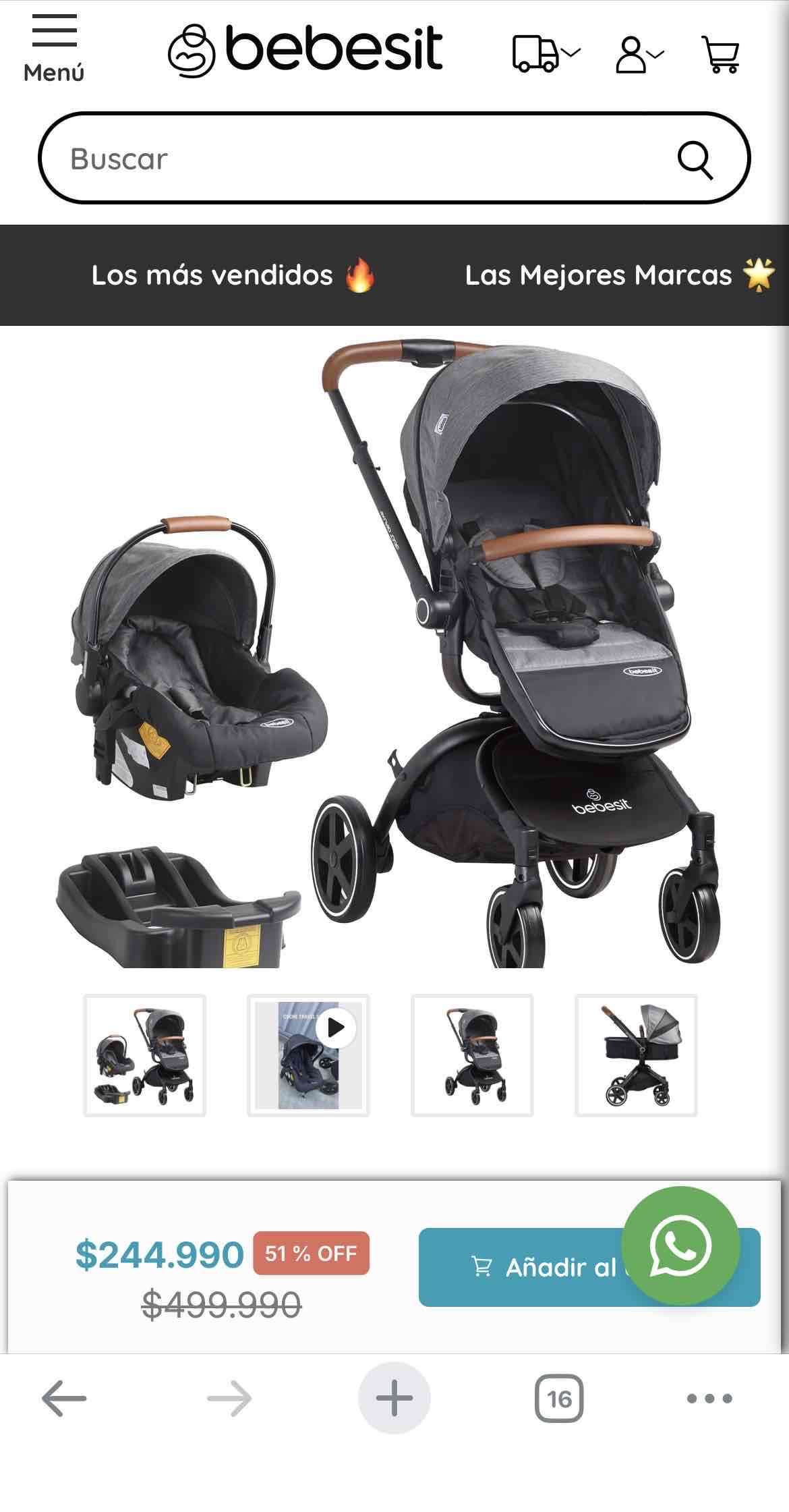 Coche de bebé Bebesit - miniatura 1