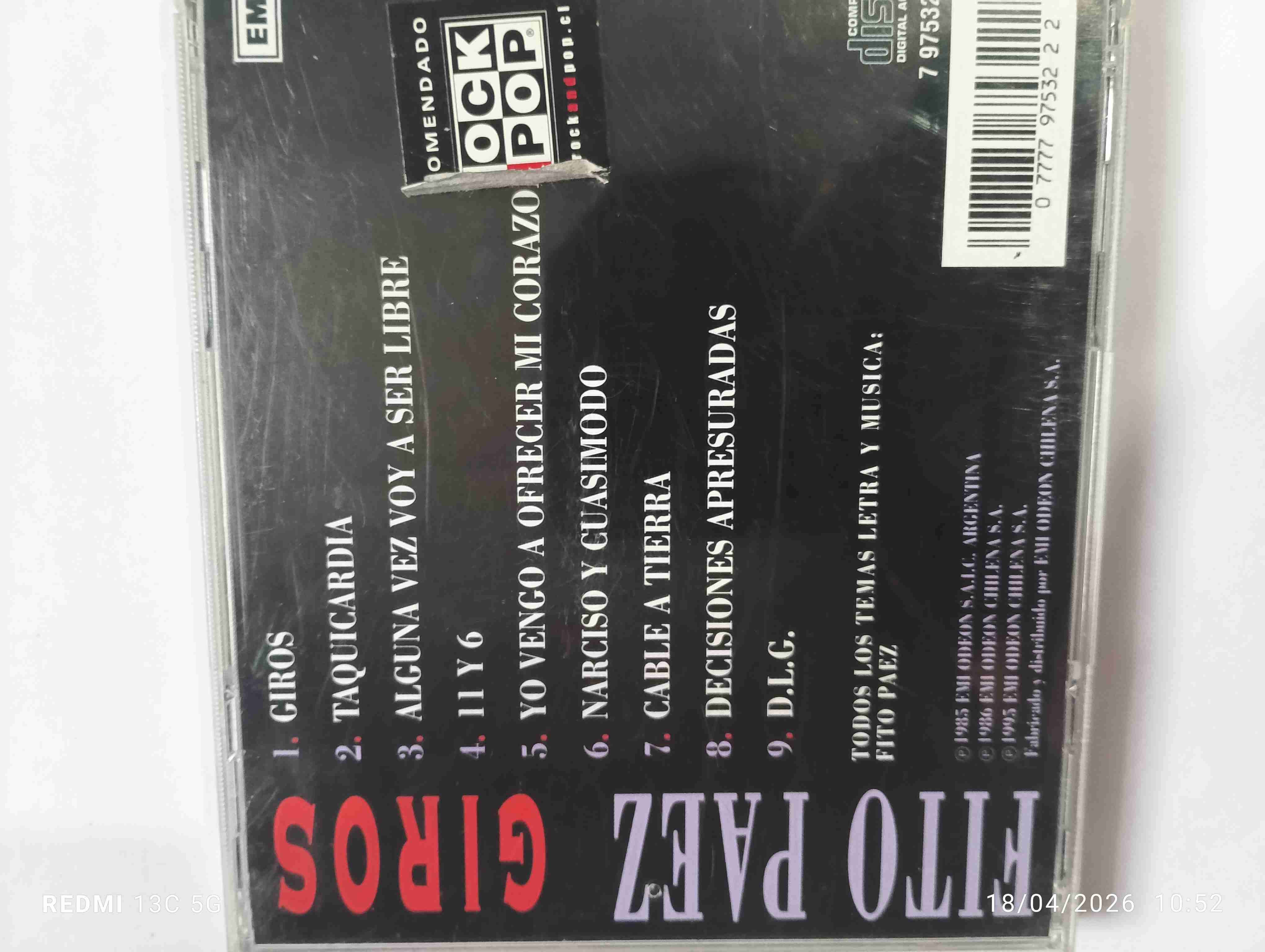 CD Fito Paez Giros - miniatura 3