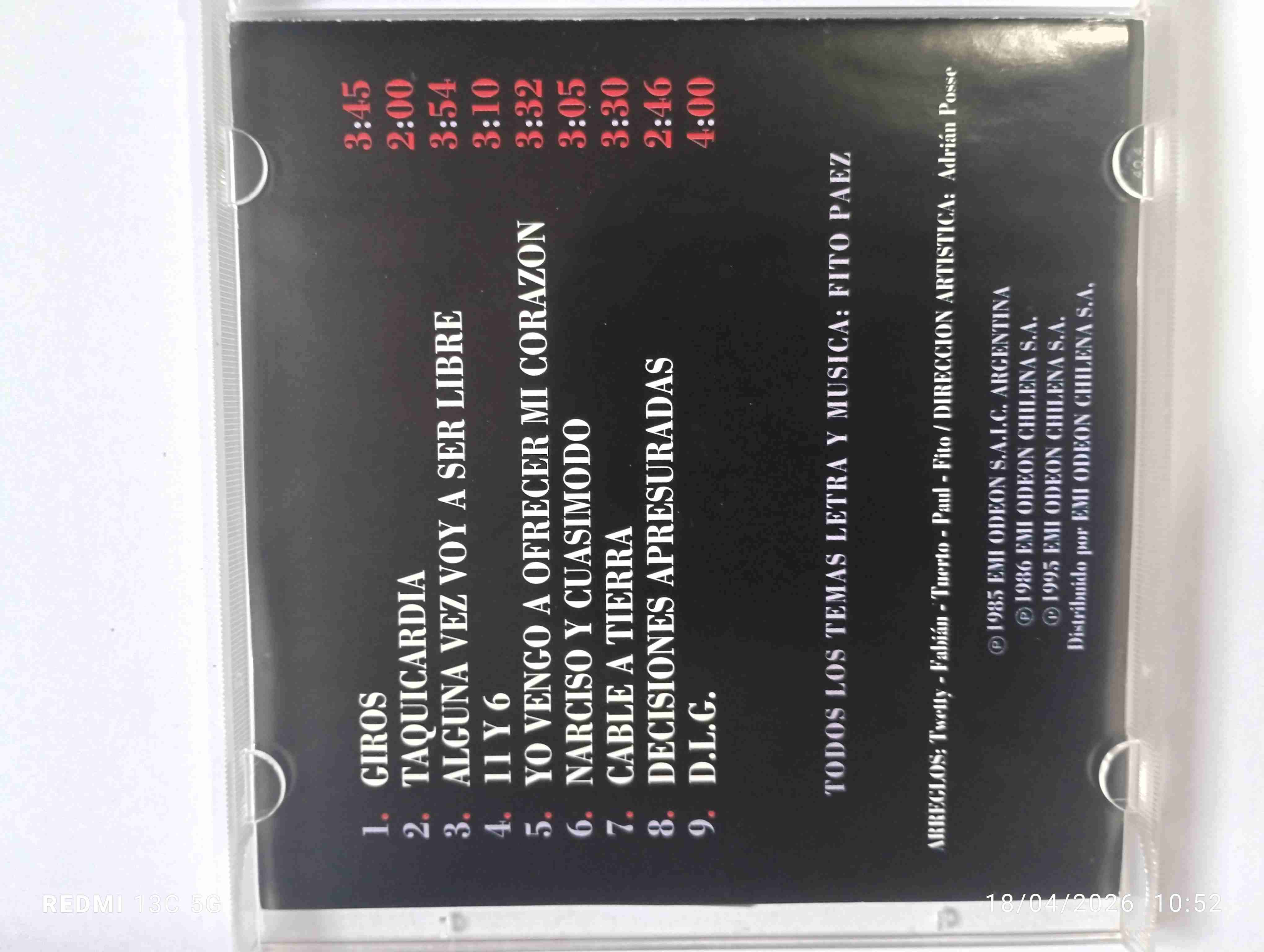 CD Fito Paez Giros - miniatura 4