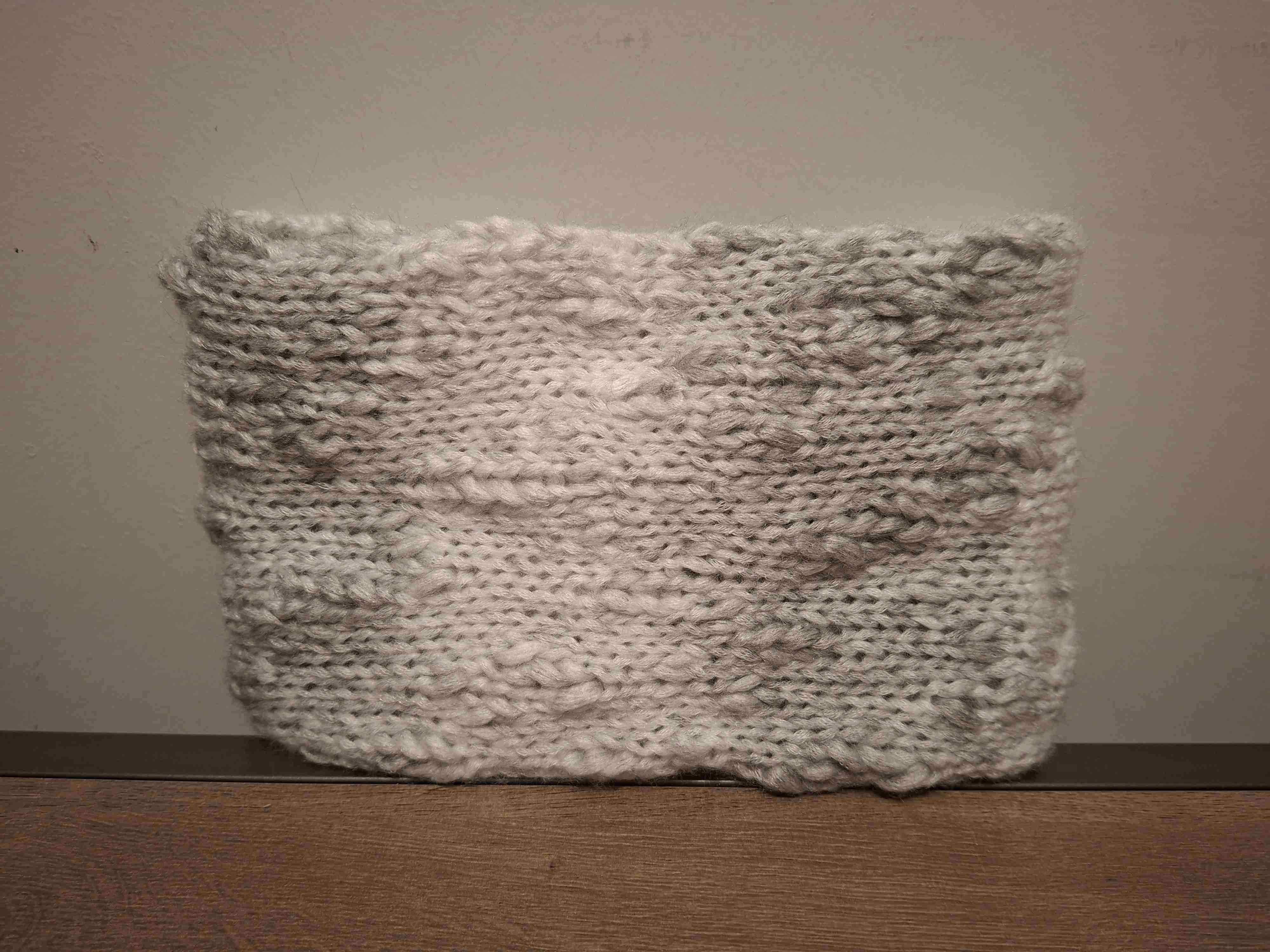 Cuello tejido nudoss gris - miniatura 3