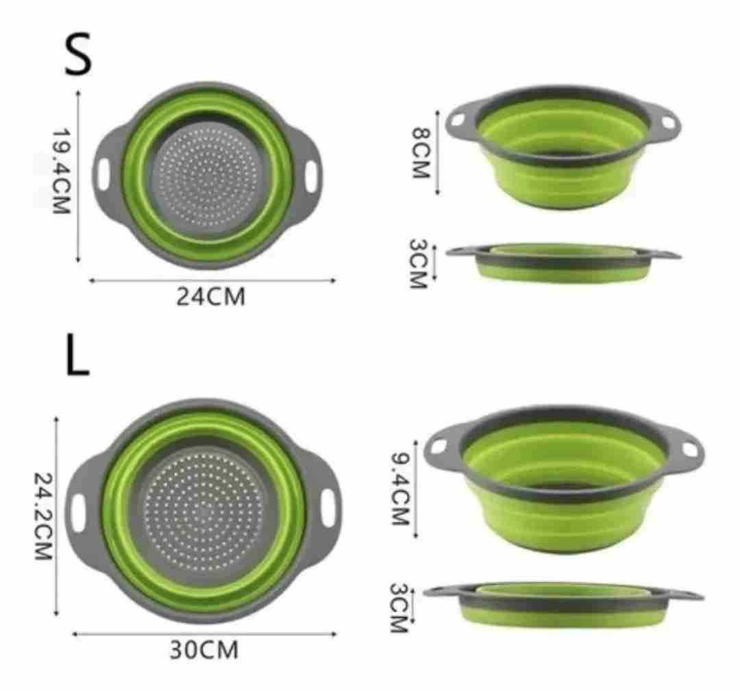 Colador colapsable verde - miniatura 2