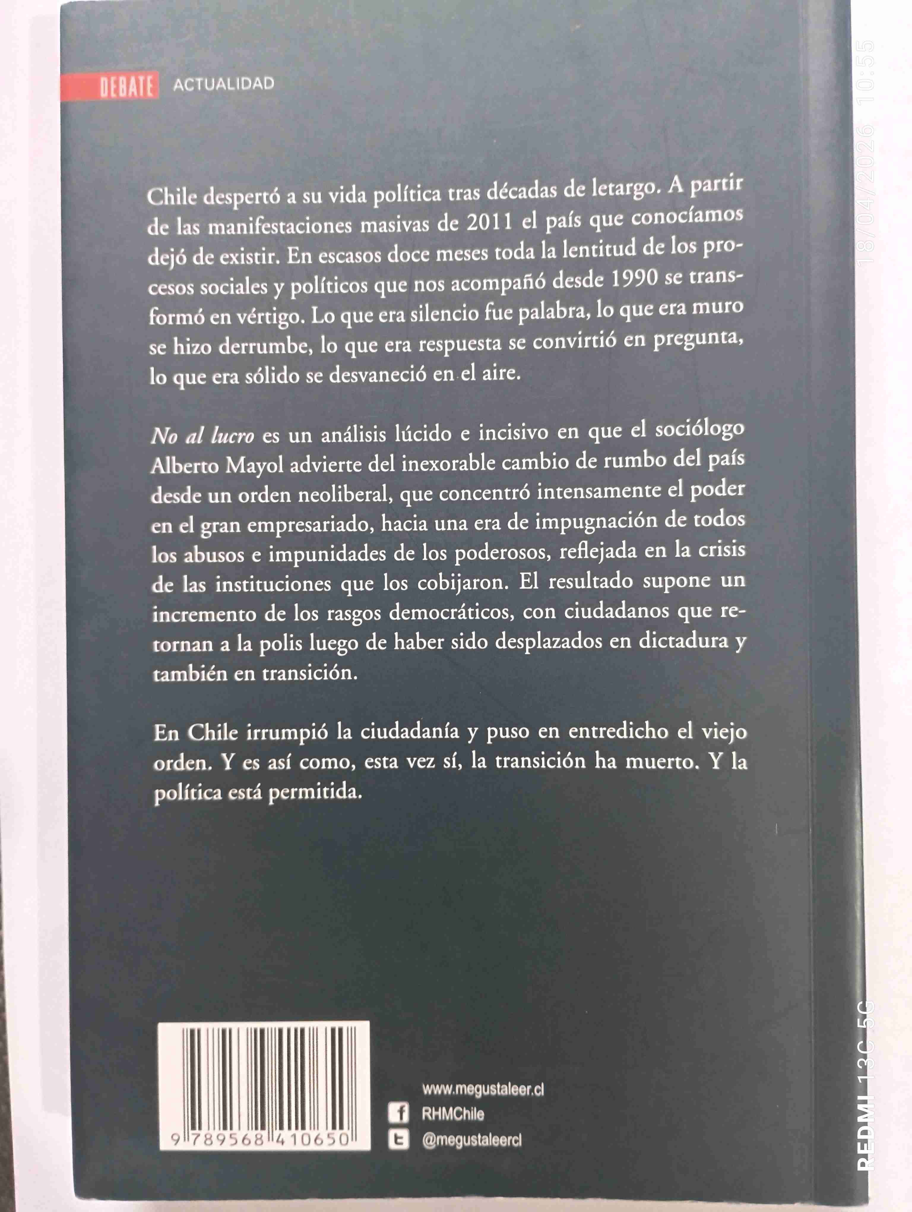 Libro 'No al lucro' Alberto Mayol - miniatura 2