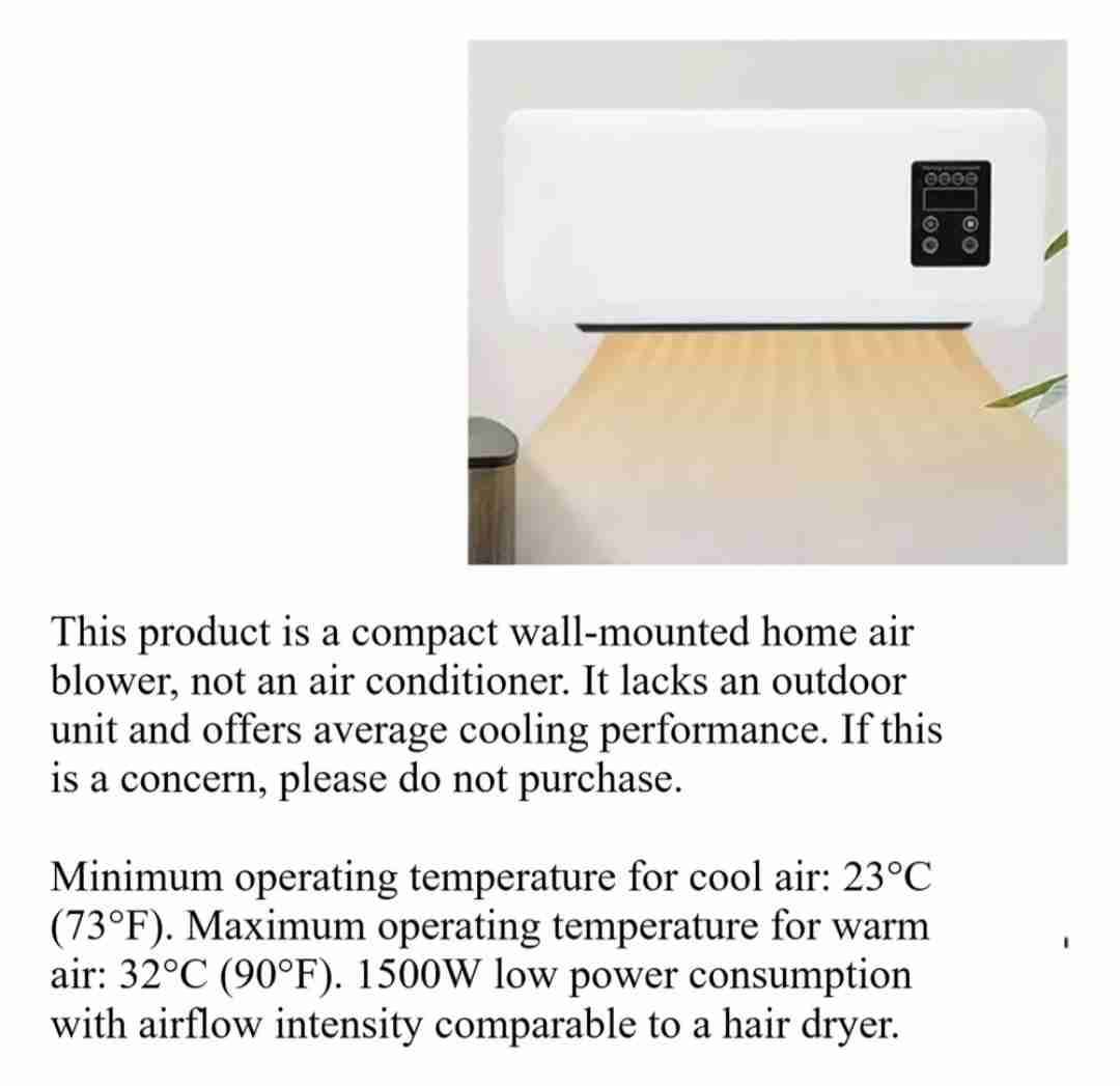 Calefactor de pared con control remoto - miniatura 5