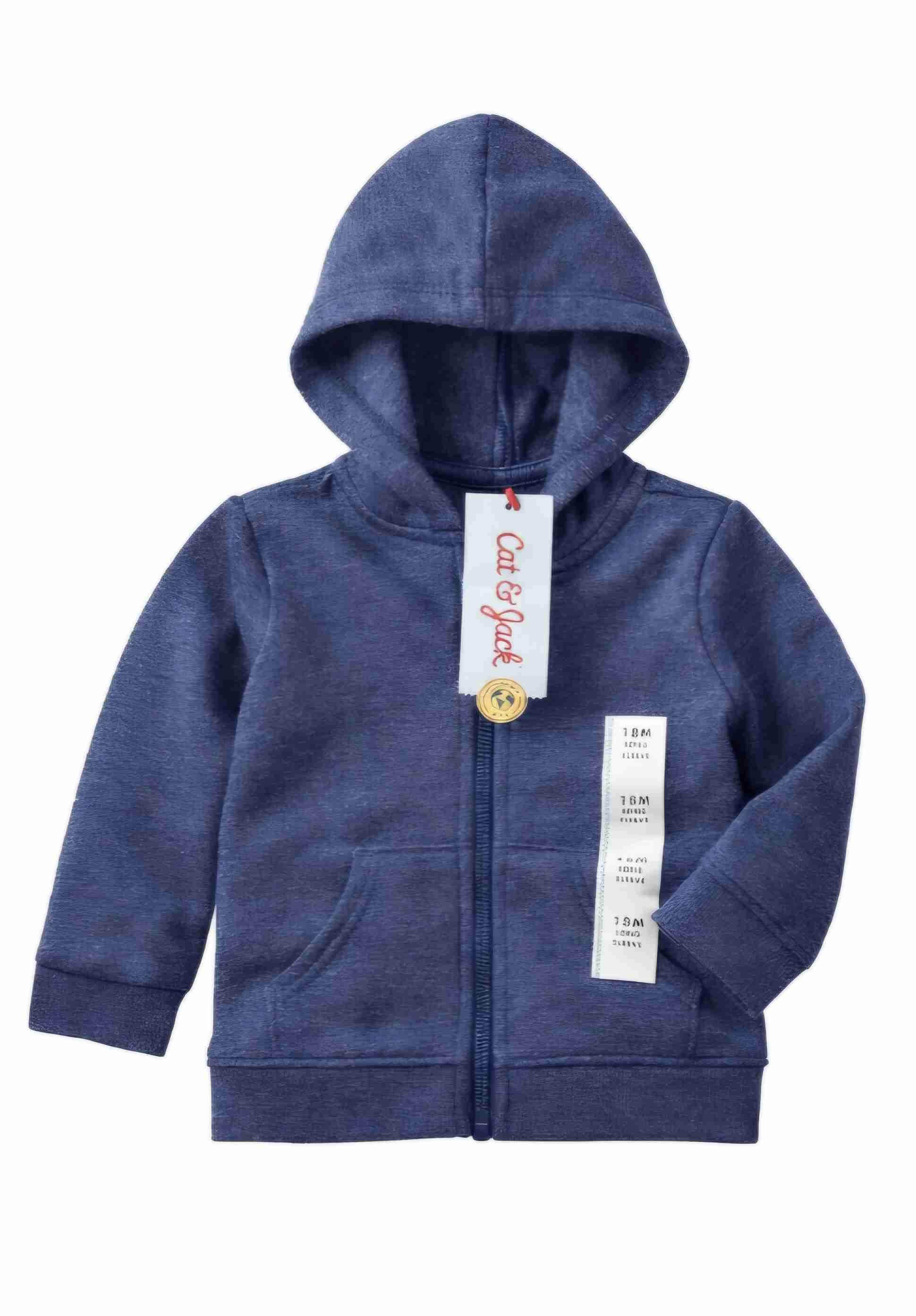 Polerón azul niño con capucha - miniatura 3