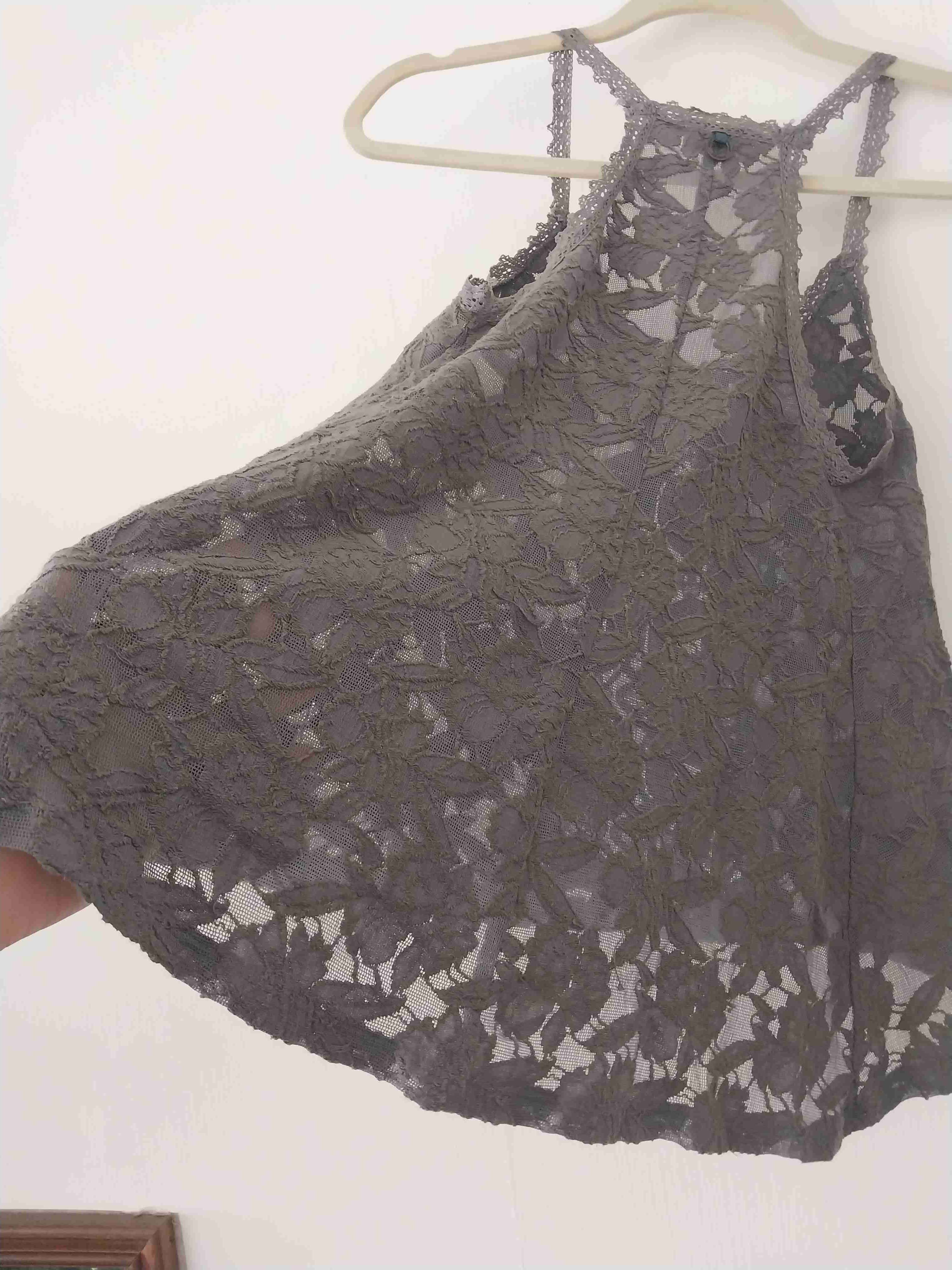 Blusa Umbrale de encaje gris - miniatura 3