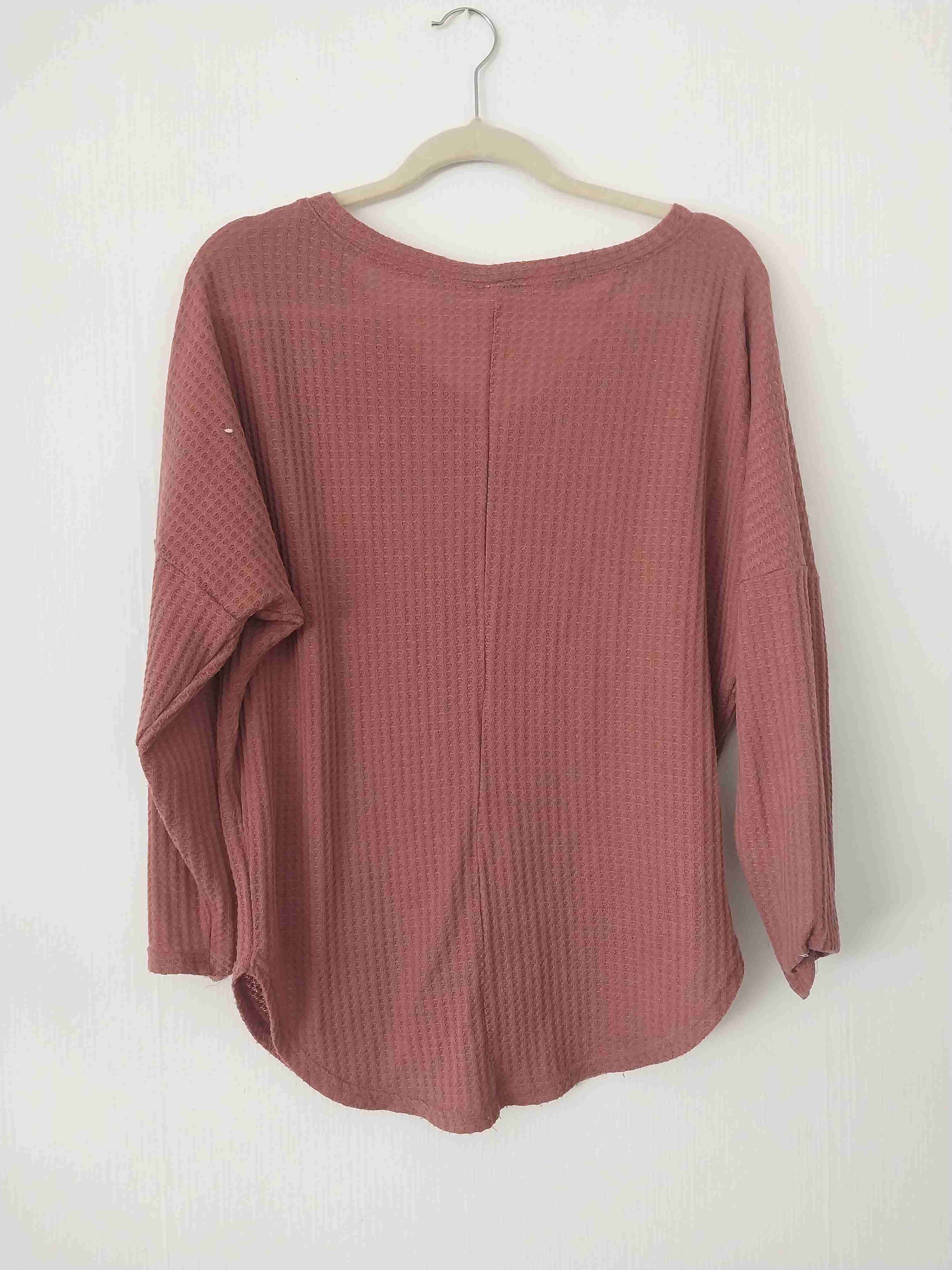 Polera manga larga burdeo - miniatura 2