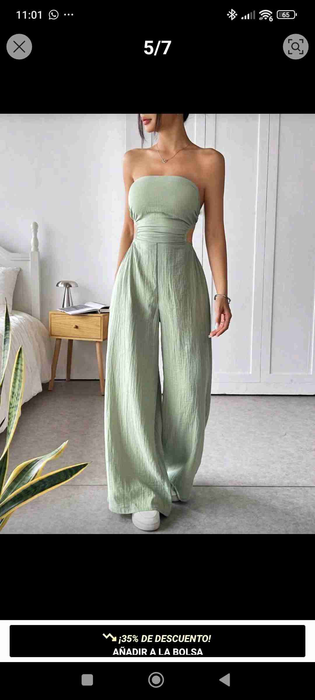 Enterito verde bandeau elegante - miniatura 1