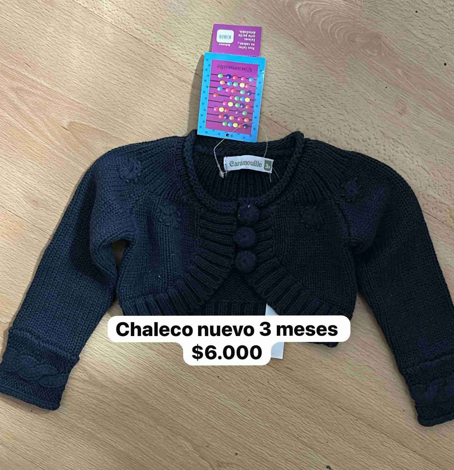 Chaleco bebé 3 meses negro