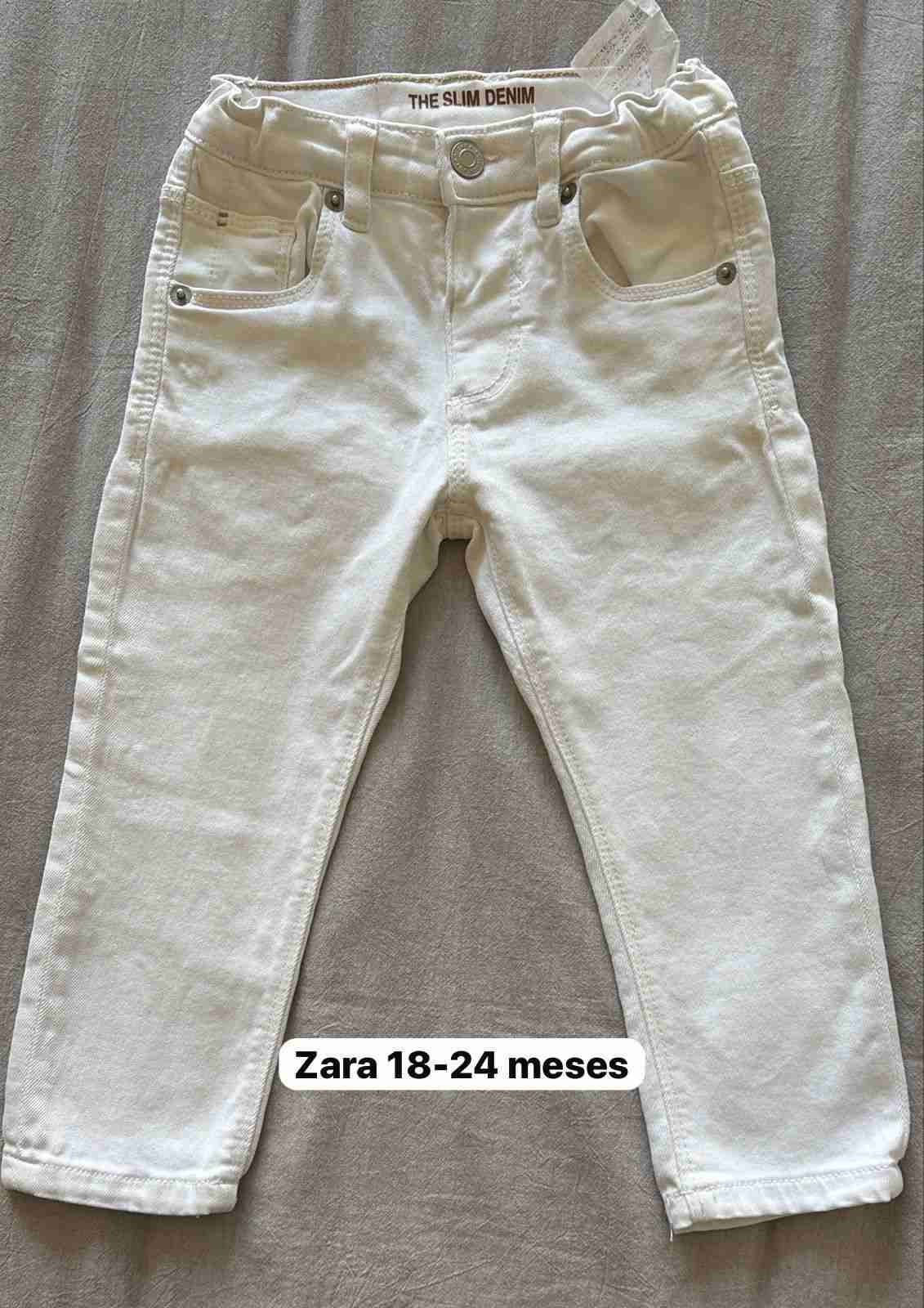Pantalón blanco para bebé Zara