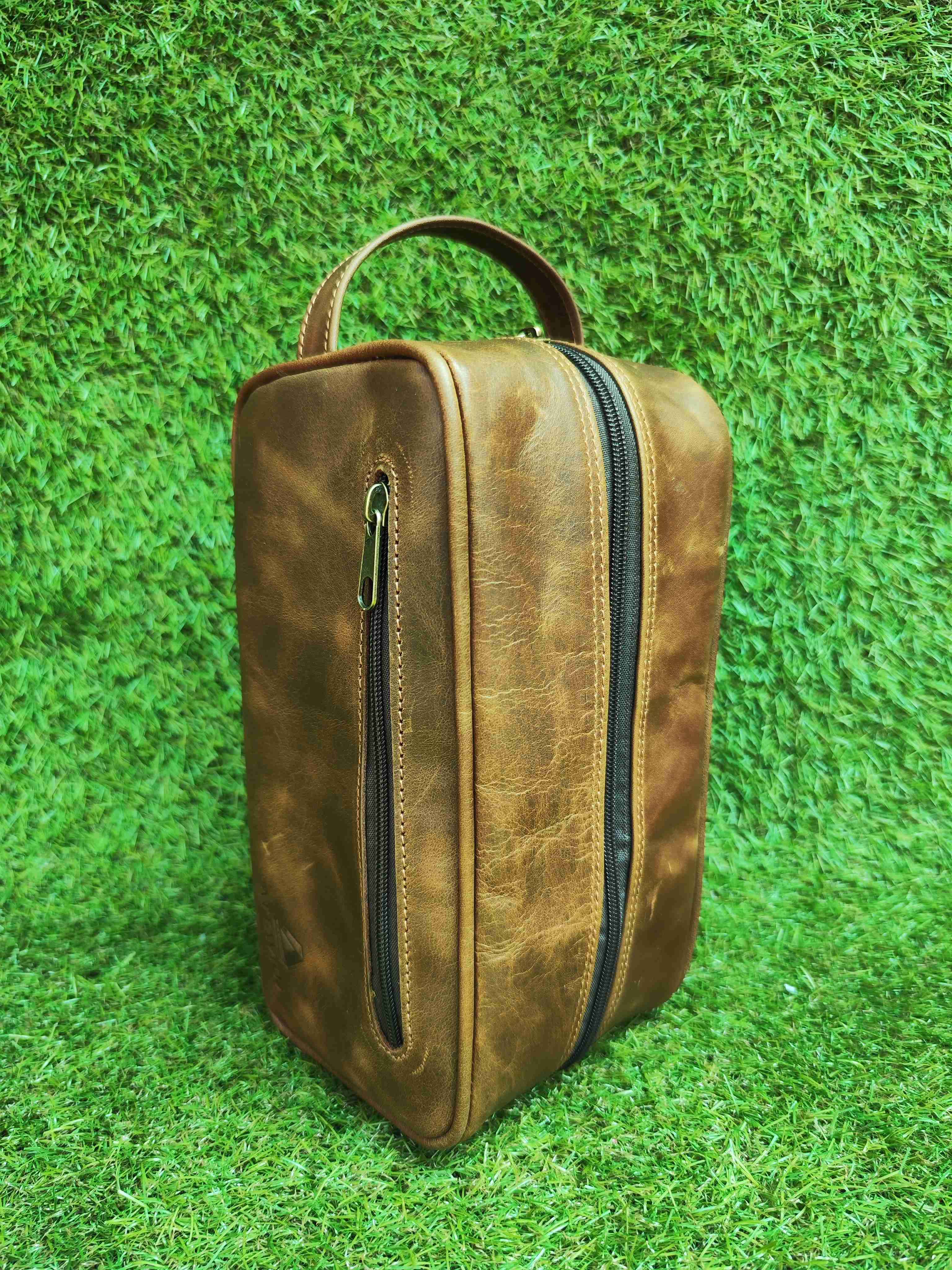 Neceser de cuero marrón - miniatura 3