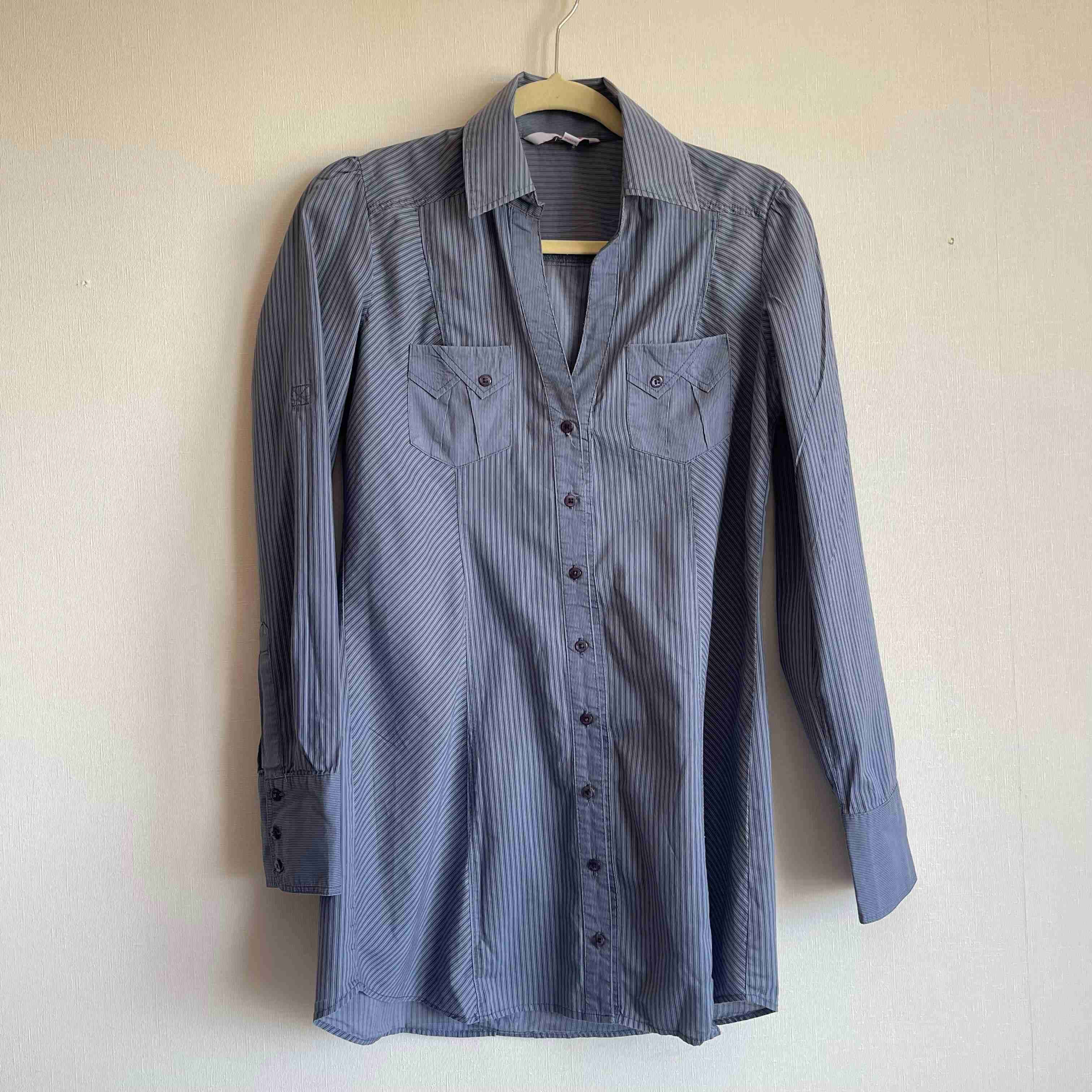 Blusa Vestido Azul Tally Weijl M - miniatura 1