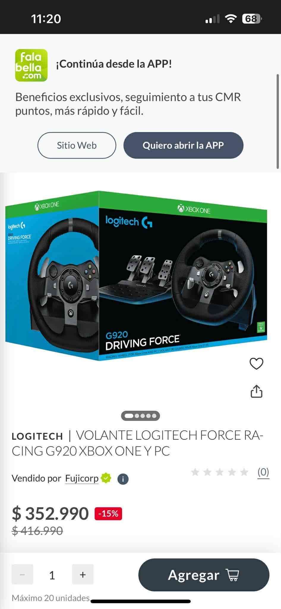 Volante y pedales logitech 920 - miniatura 4