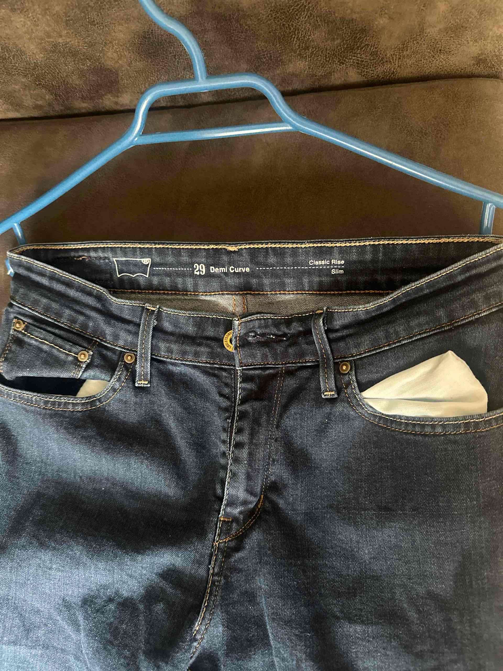 Jeans azul oscuro mujer - miniatura 4