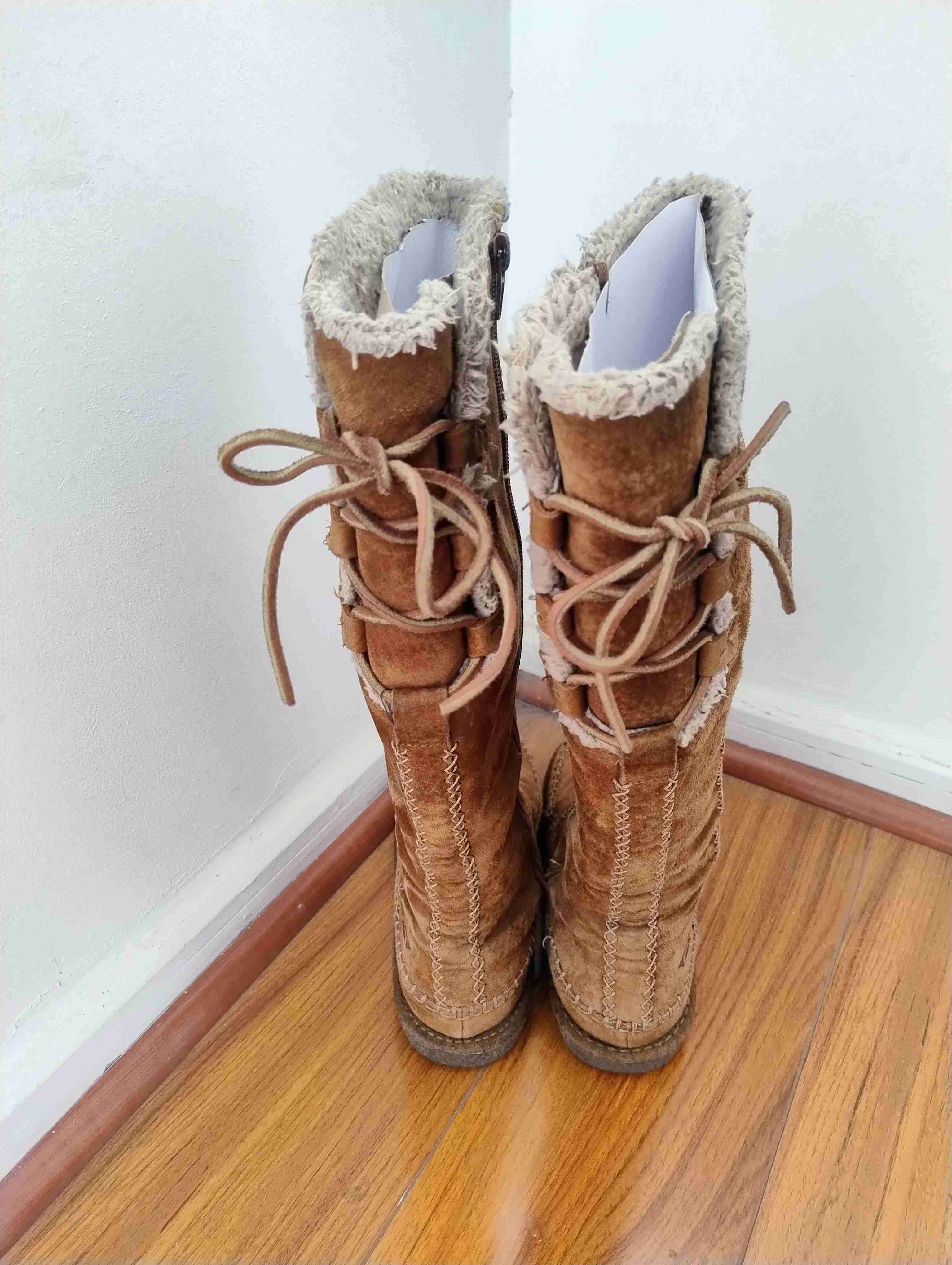 Botas altas café con forro - miniatura 2