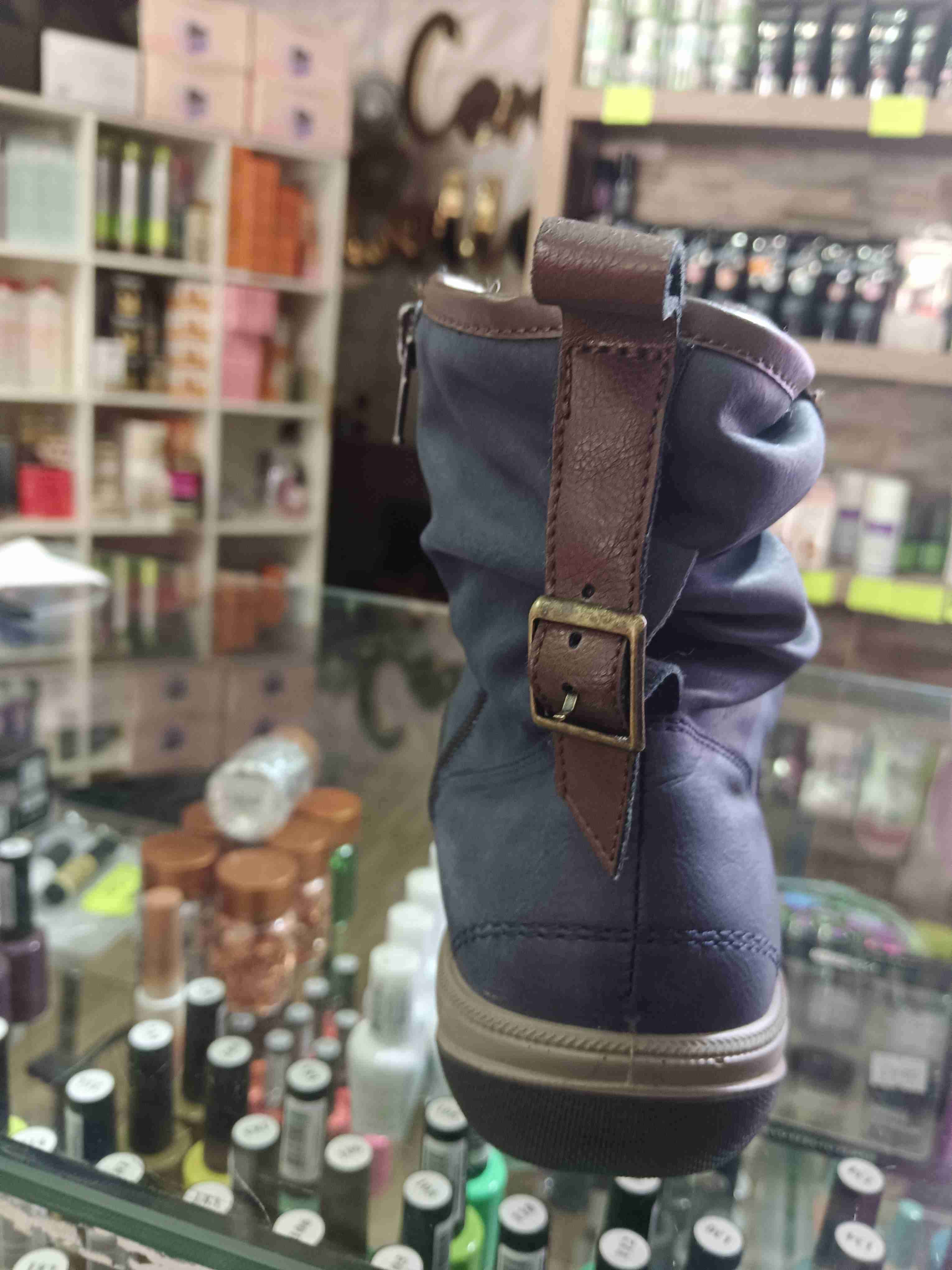 Botín de cuero azul - miniatura 2