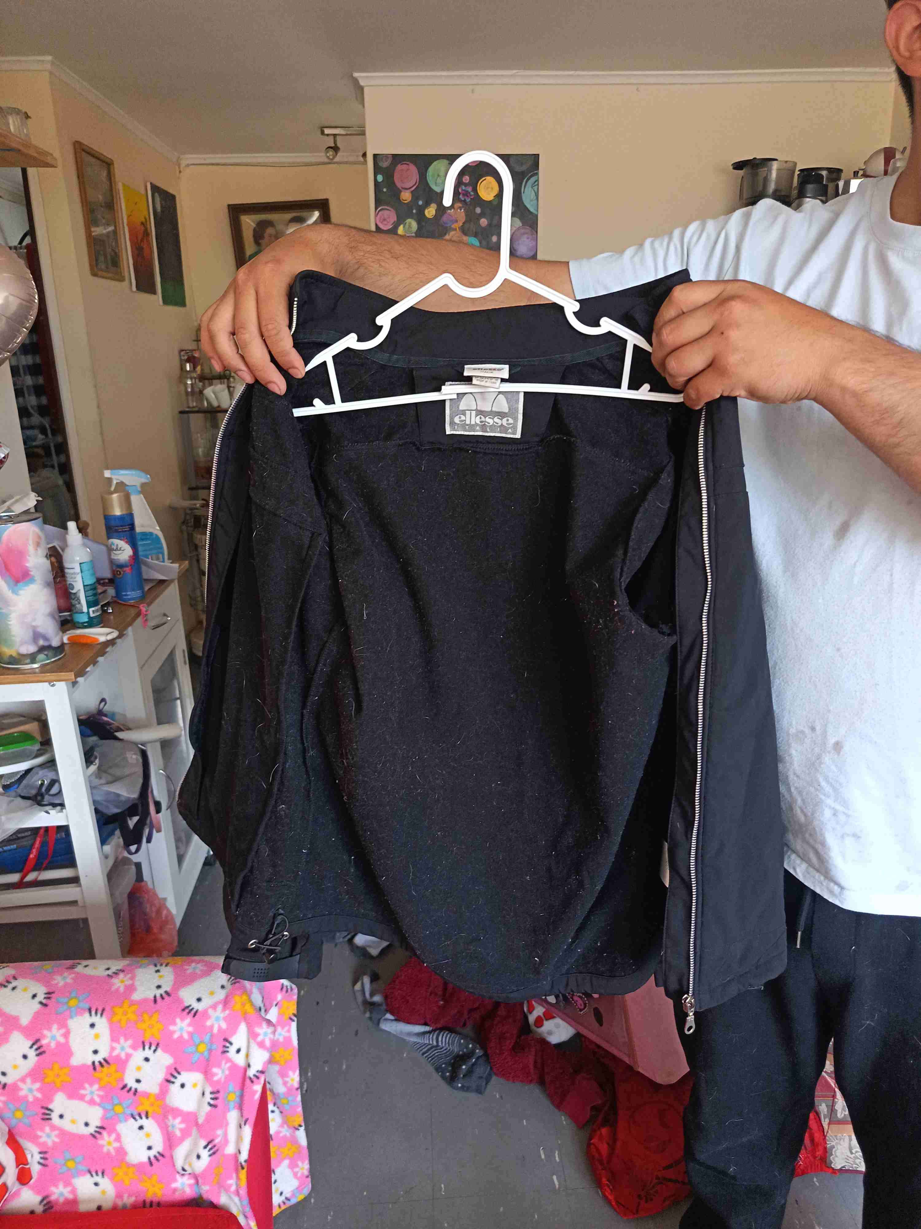 Chaqueta negra con cierre - miniatura 3