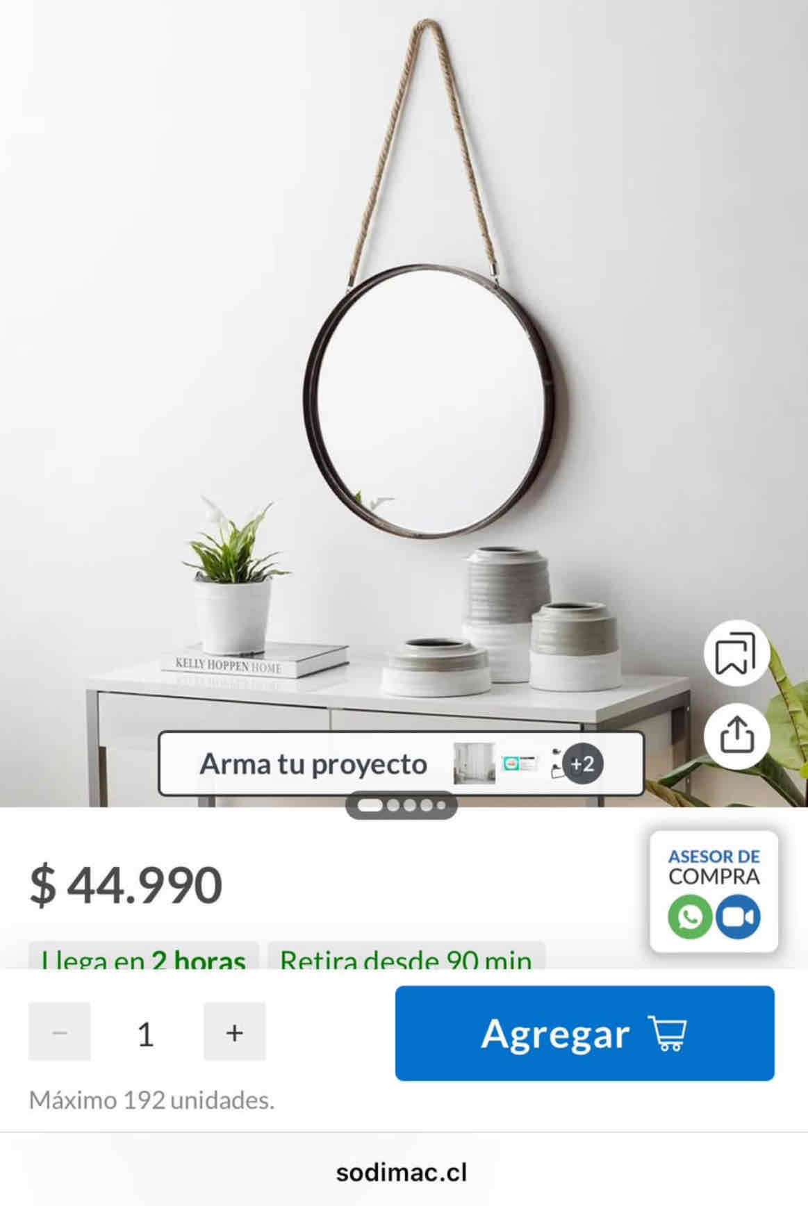 Espejo redondo decorativo