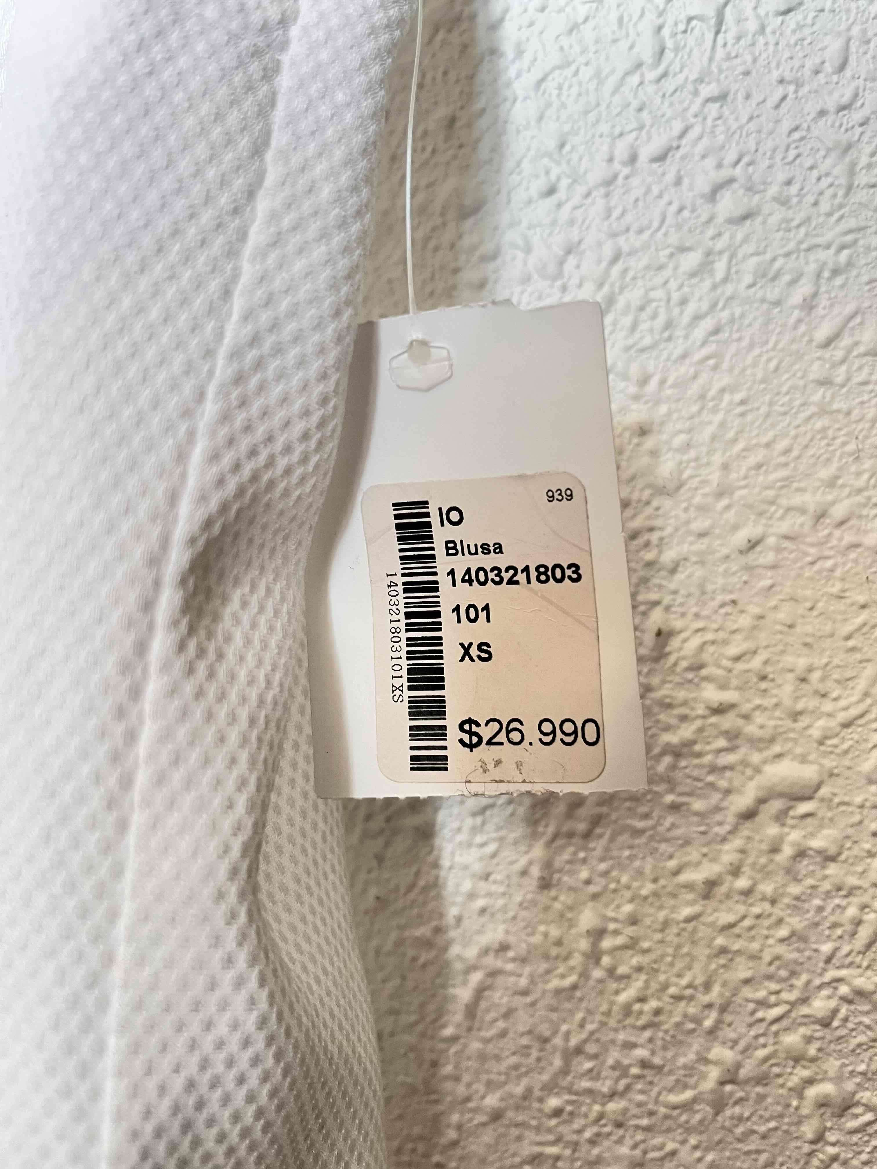 Blusa blanca iO talla XS nueva - miniatura 5