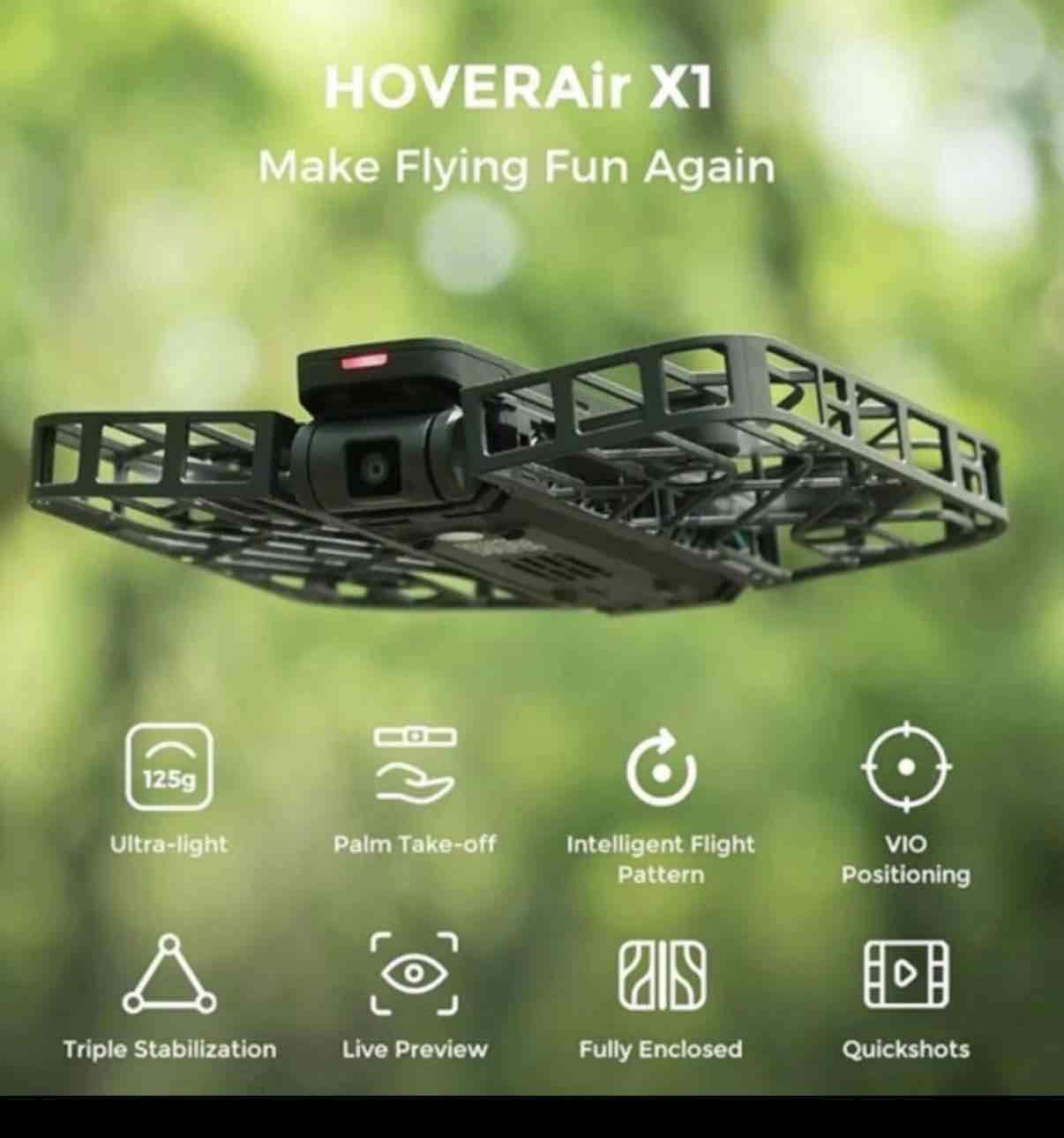 Drone plegable Hover X1  negro - miniatura 2