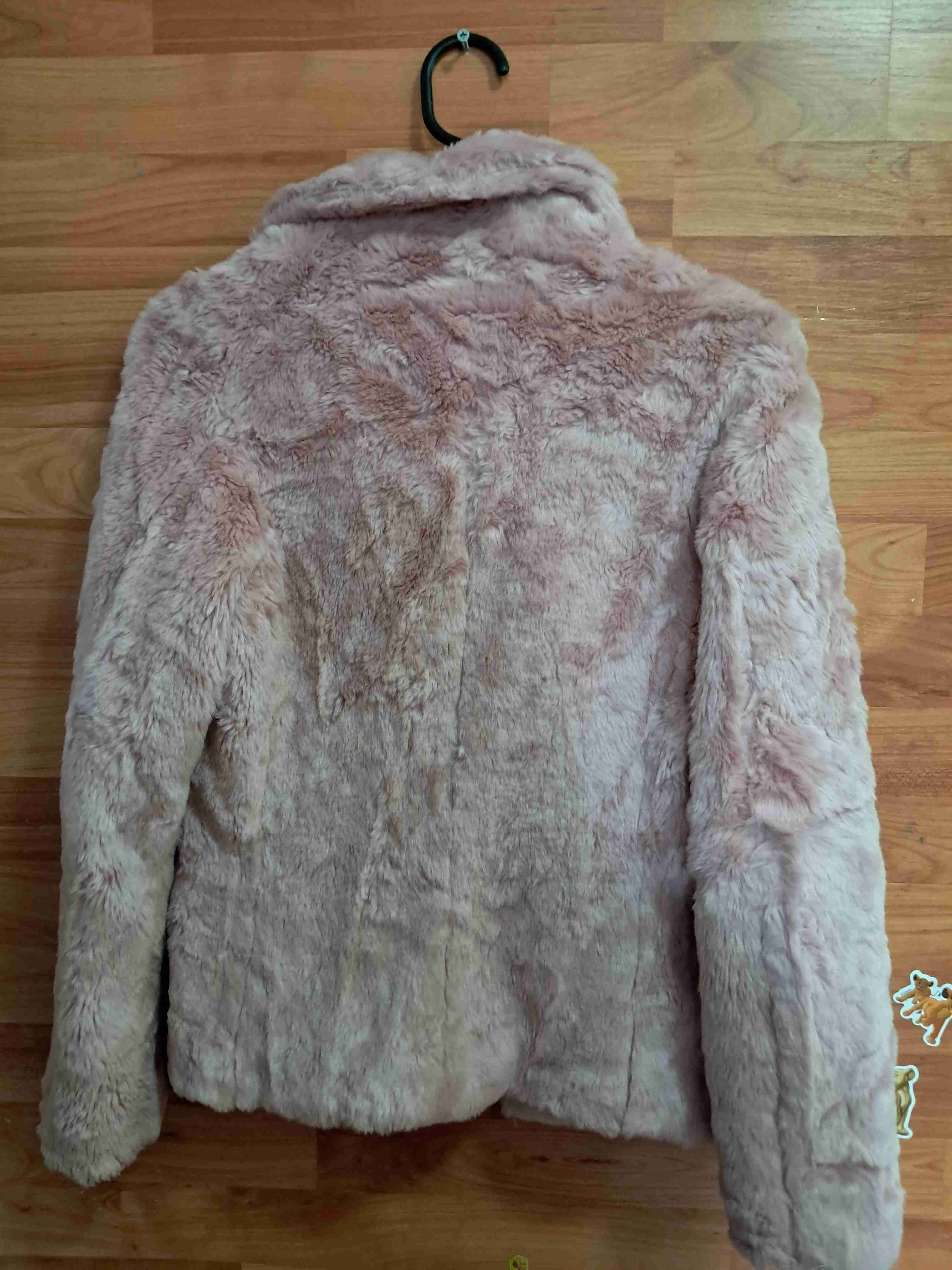 Abrigo de piel sintética rosa - miniatura 2