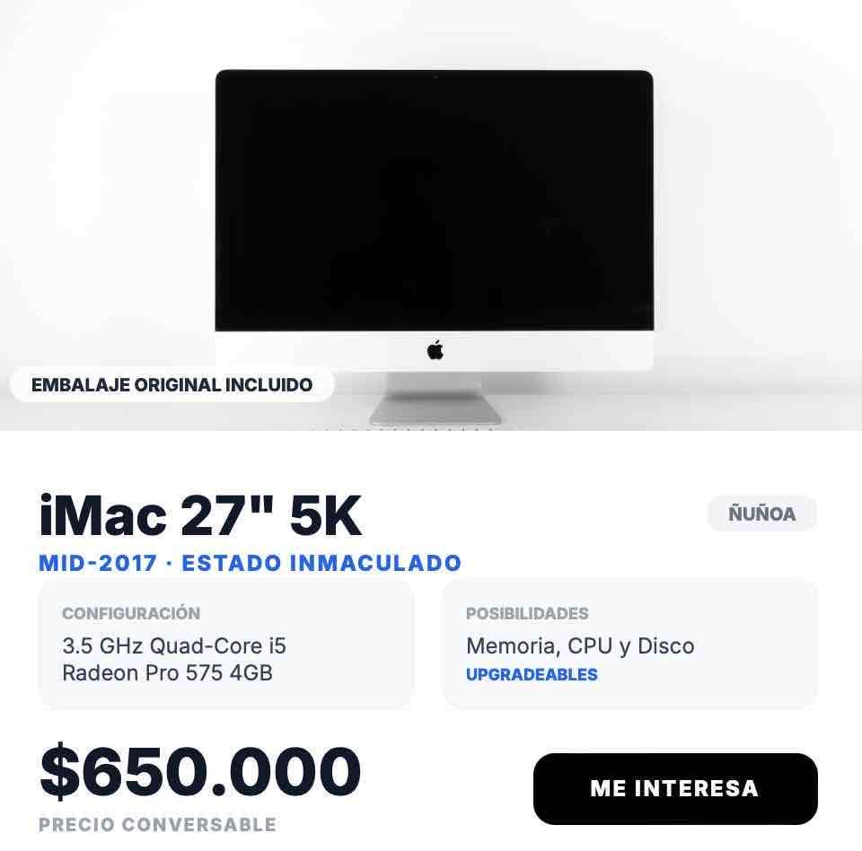 iMac 27 pulgadas 5K 2017 - miniatura 1