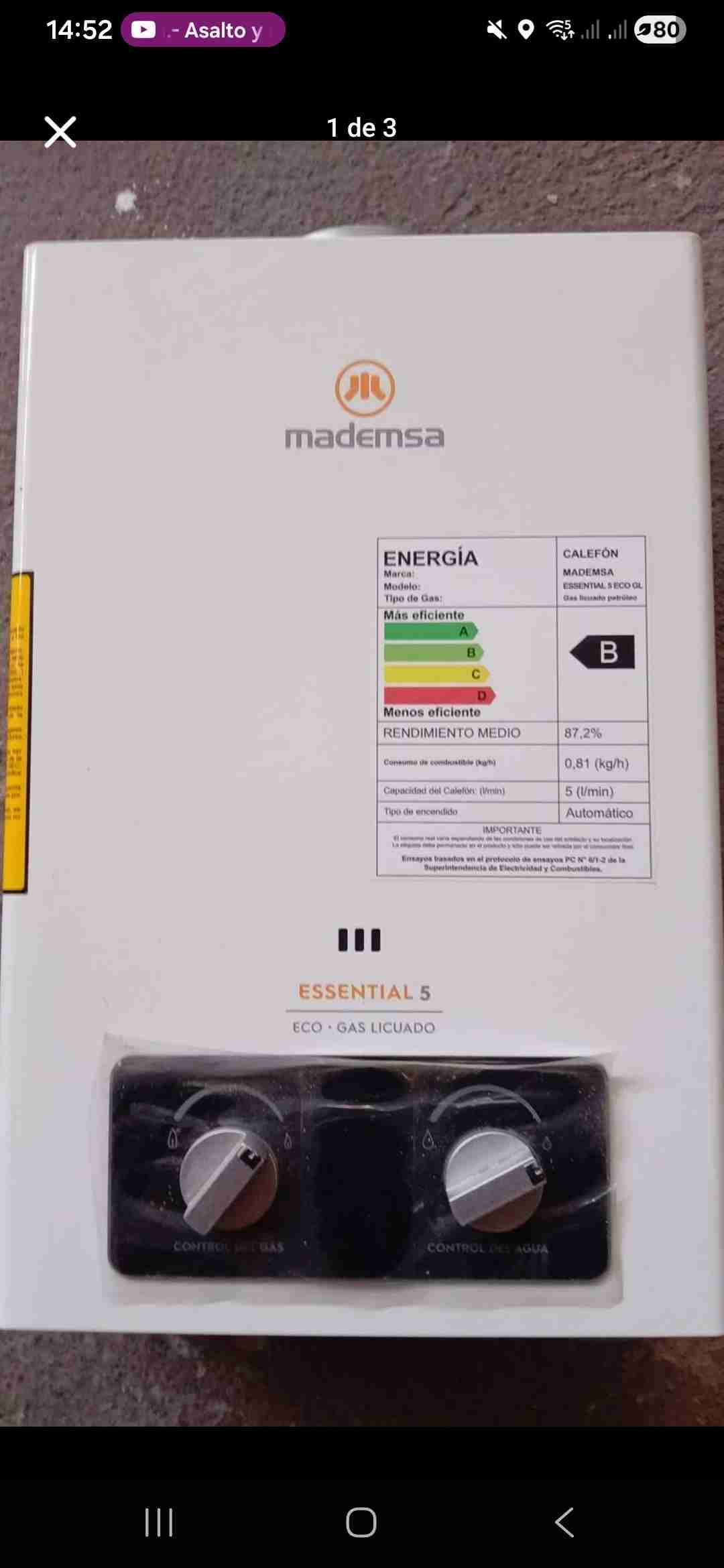 Calefón Mademsa Essential 5 - miniatura 1