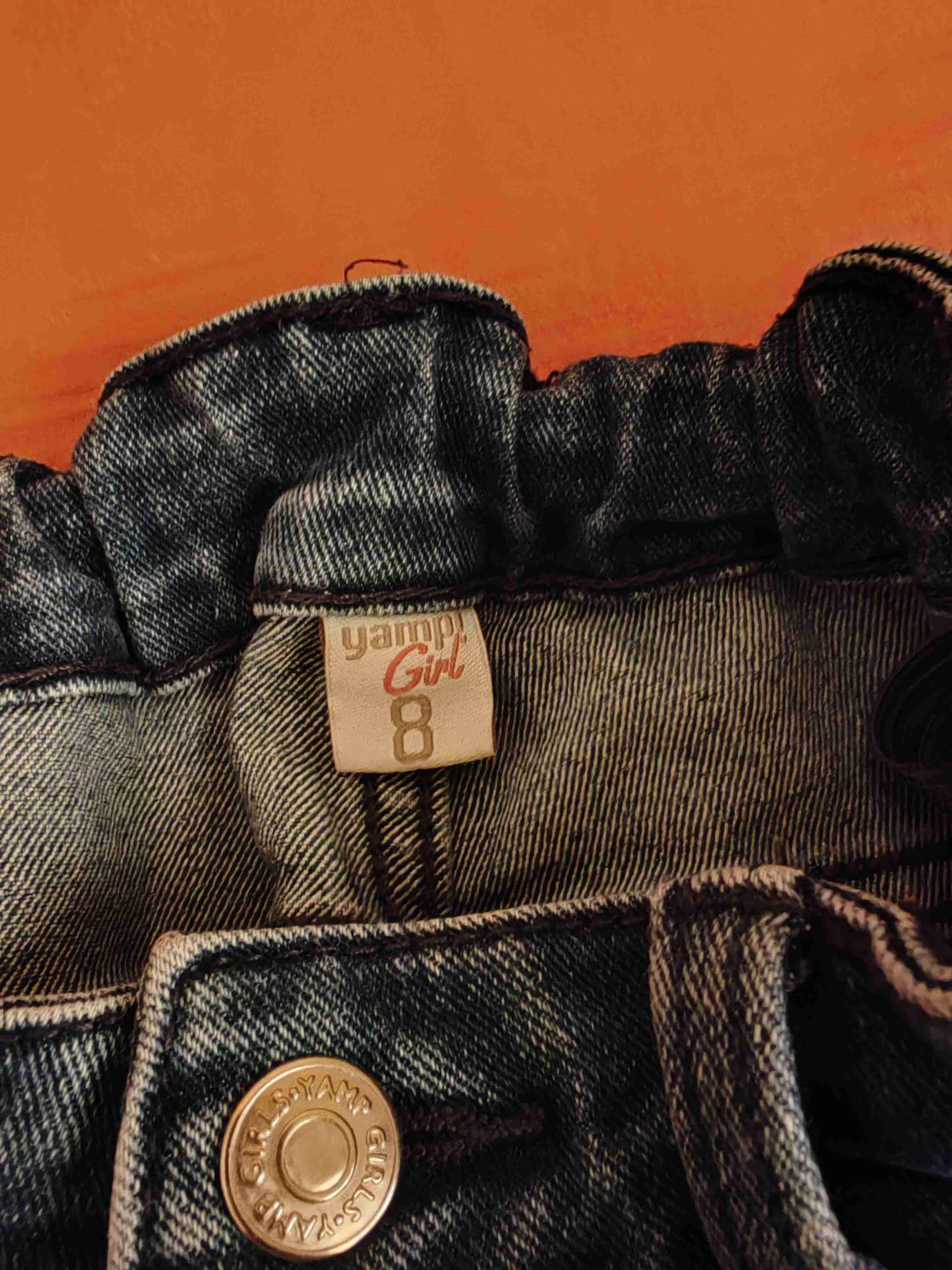 2 Jeans de mezclilla azul y gris niña - miniatura 2