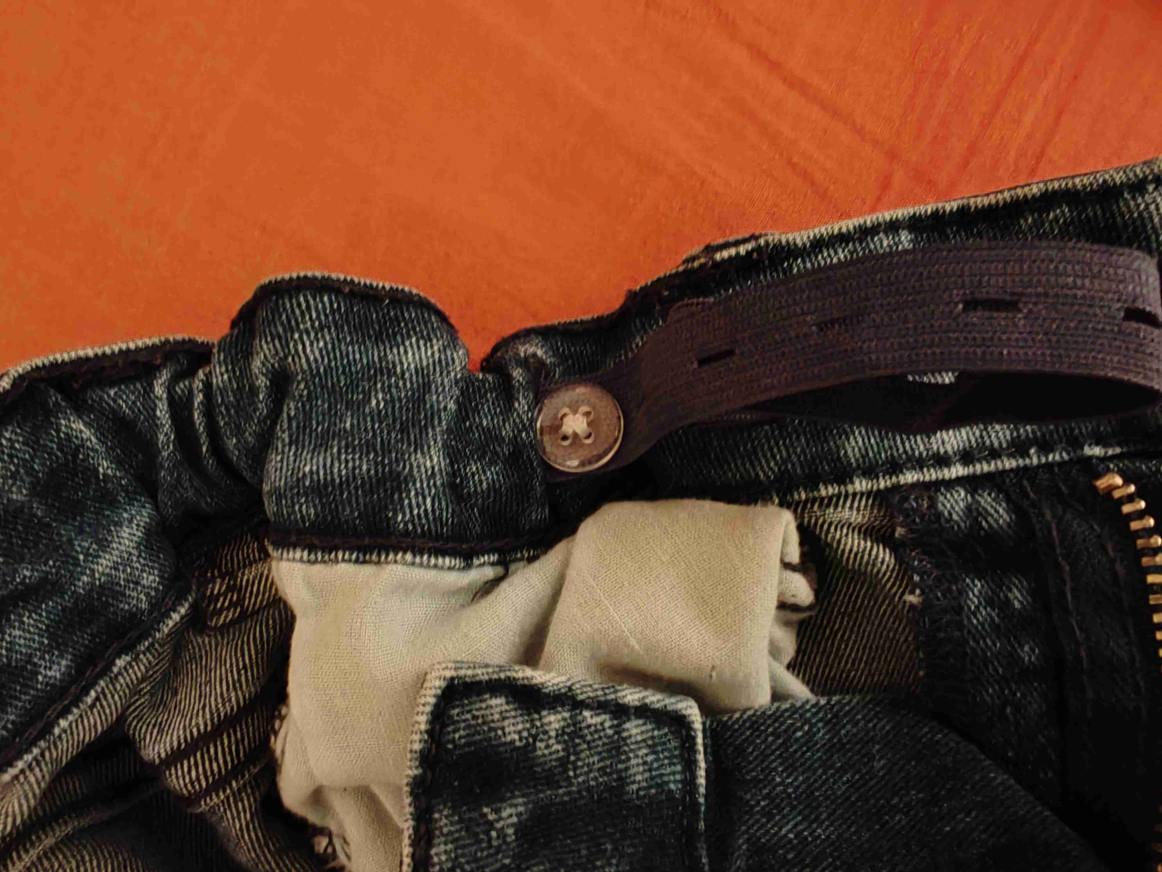 2 Jeans de mezclilla azul y gris niña - miniatura 3