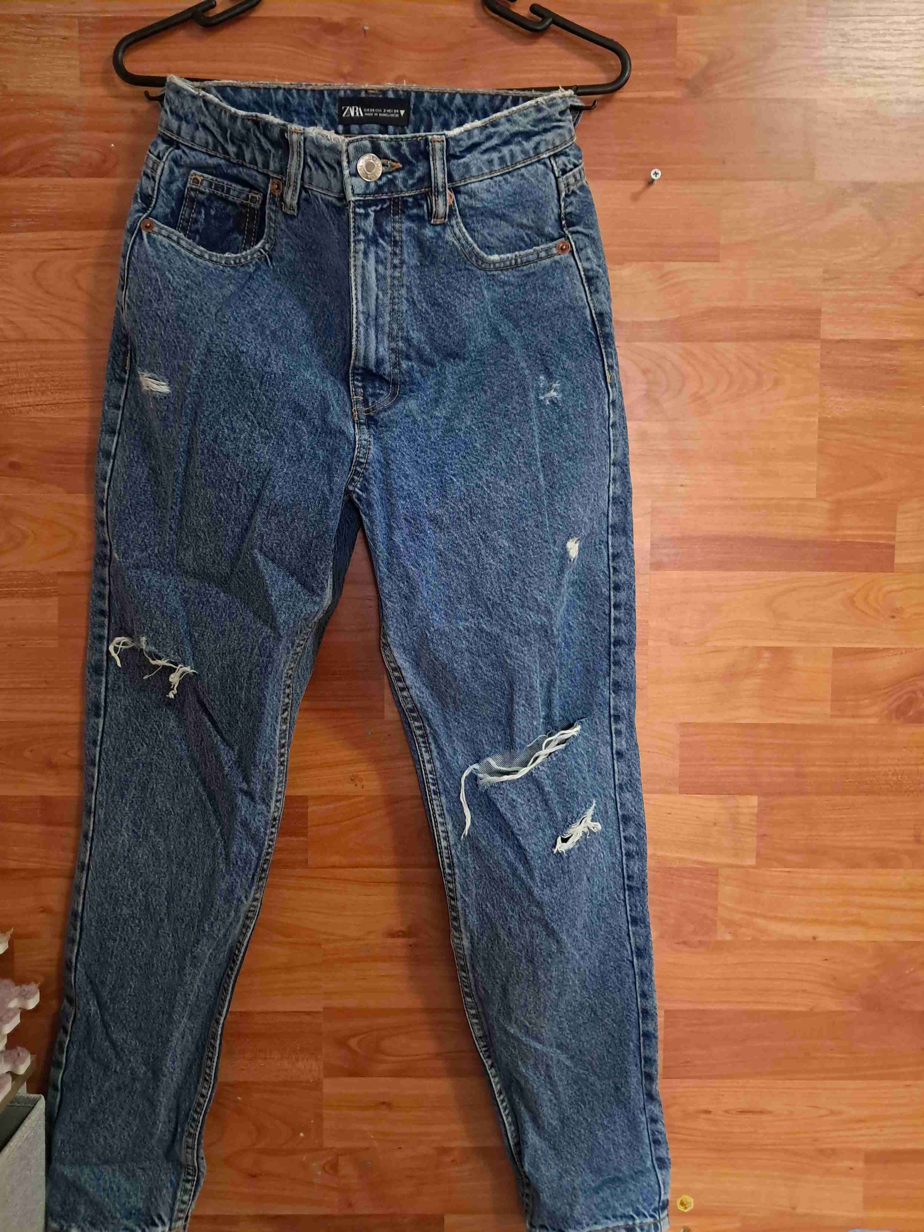 Jeans azules desgastados Zara - miniatura 1