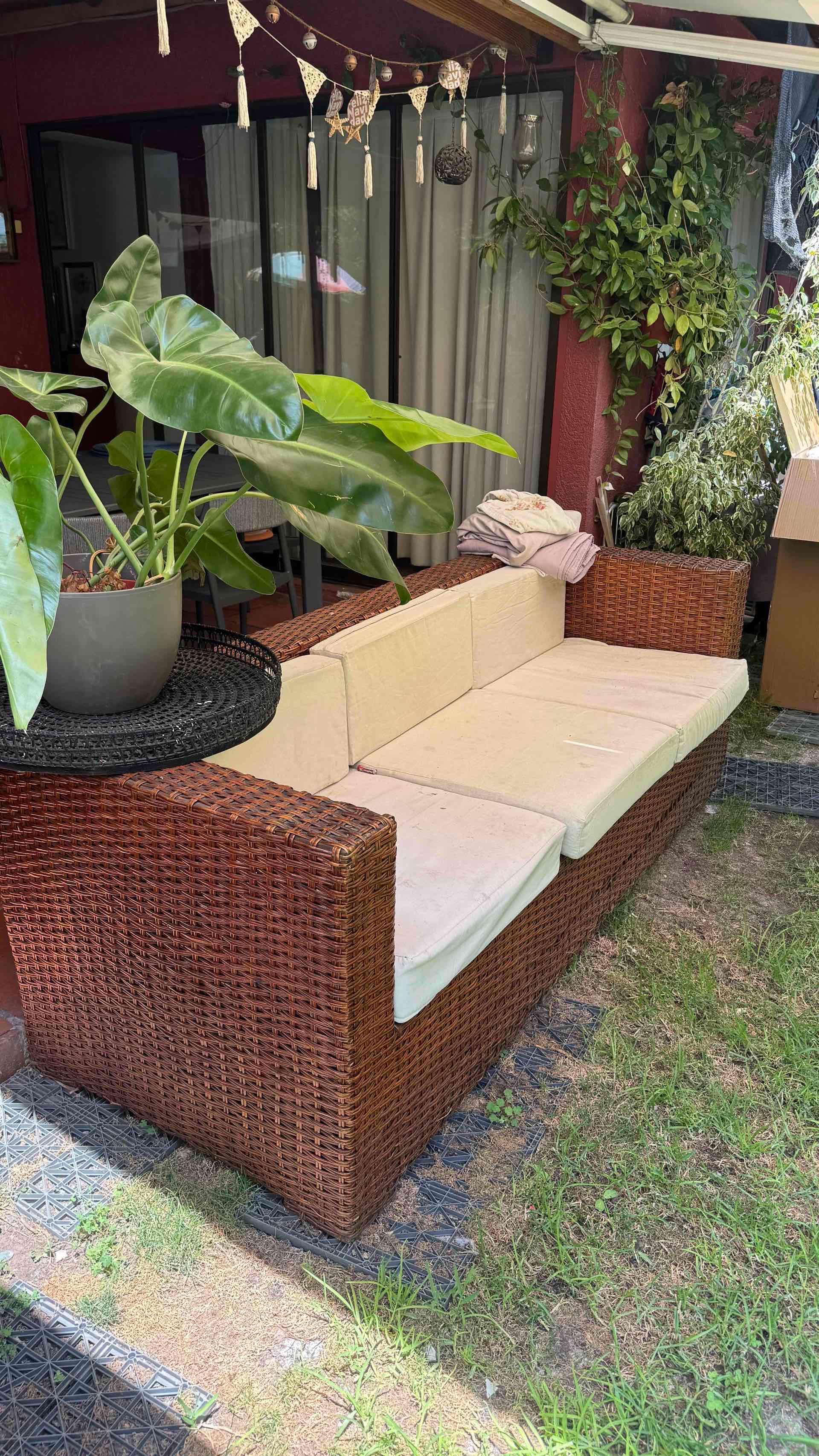 Juego de terraza mimbre para exterior - miniatura 1