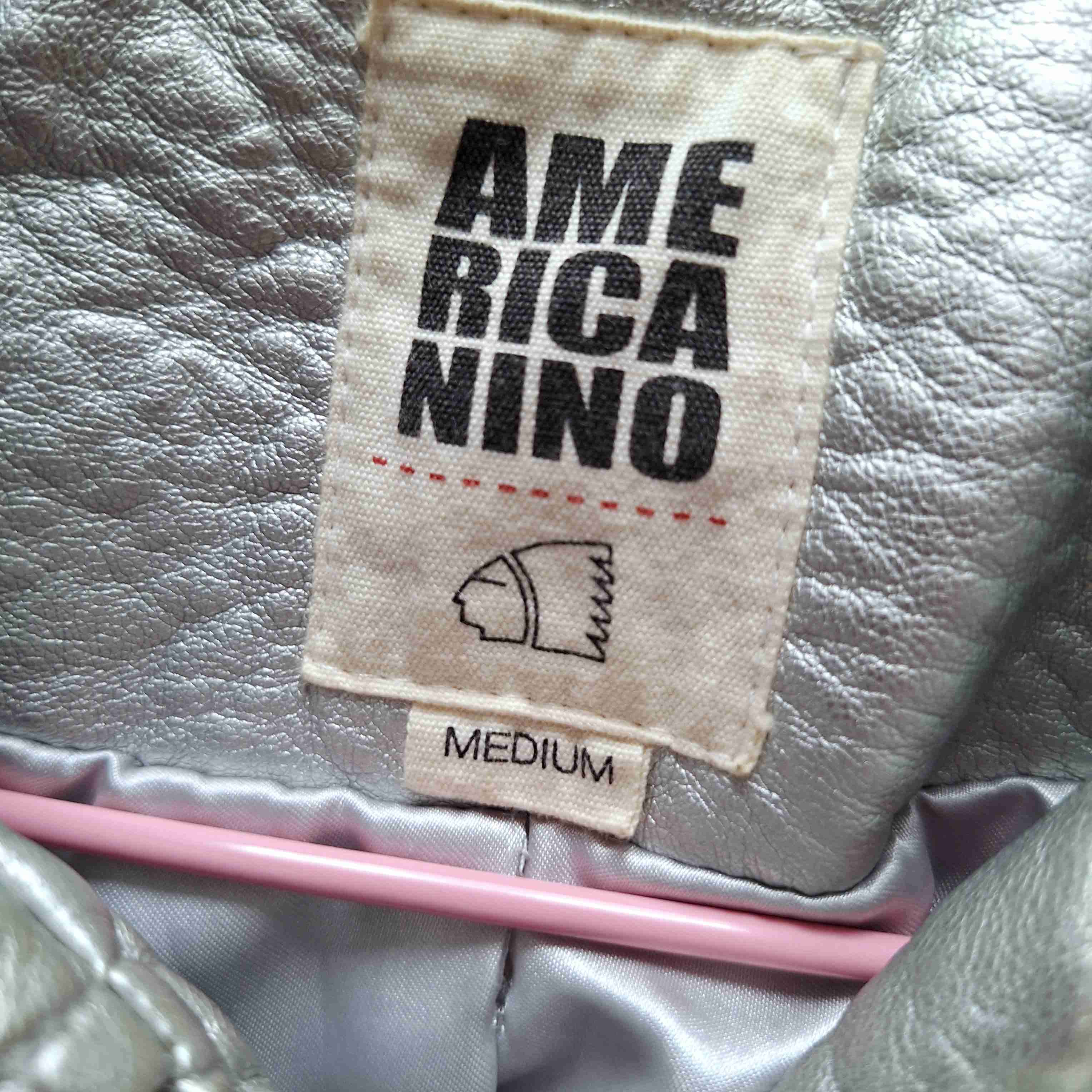 Chaqueta Americanino plateada de cuero sintético - miniatura 3