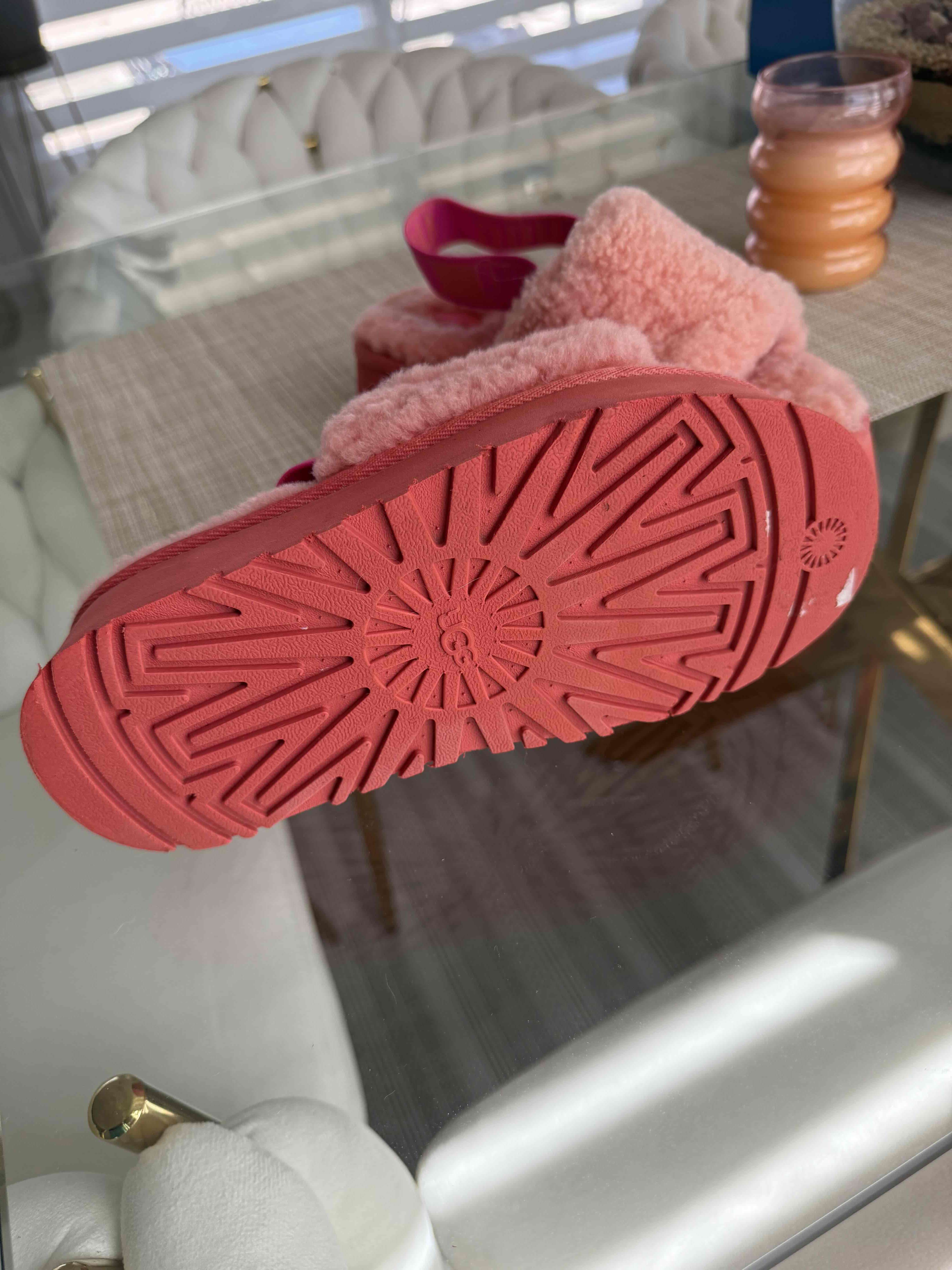Sandalias peludas rosas UGG - miniatura 5