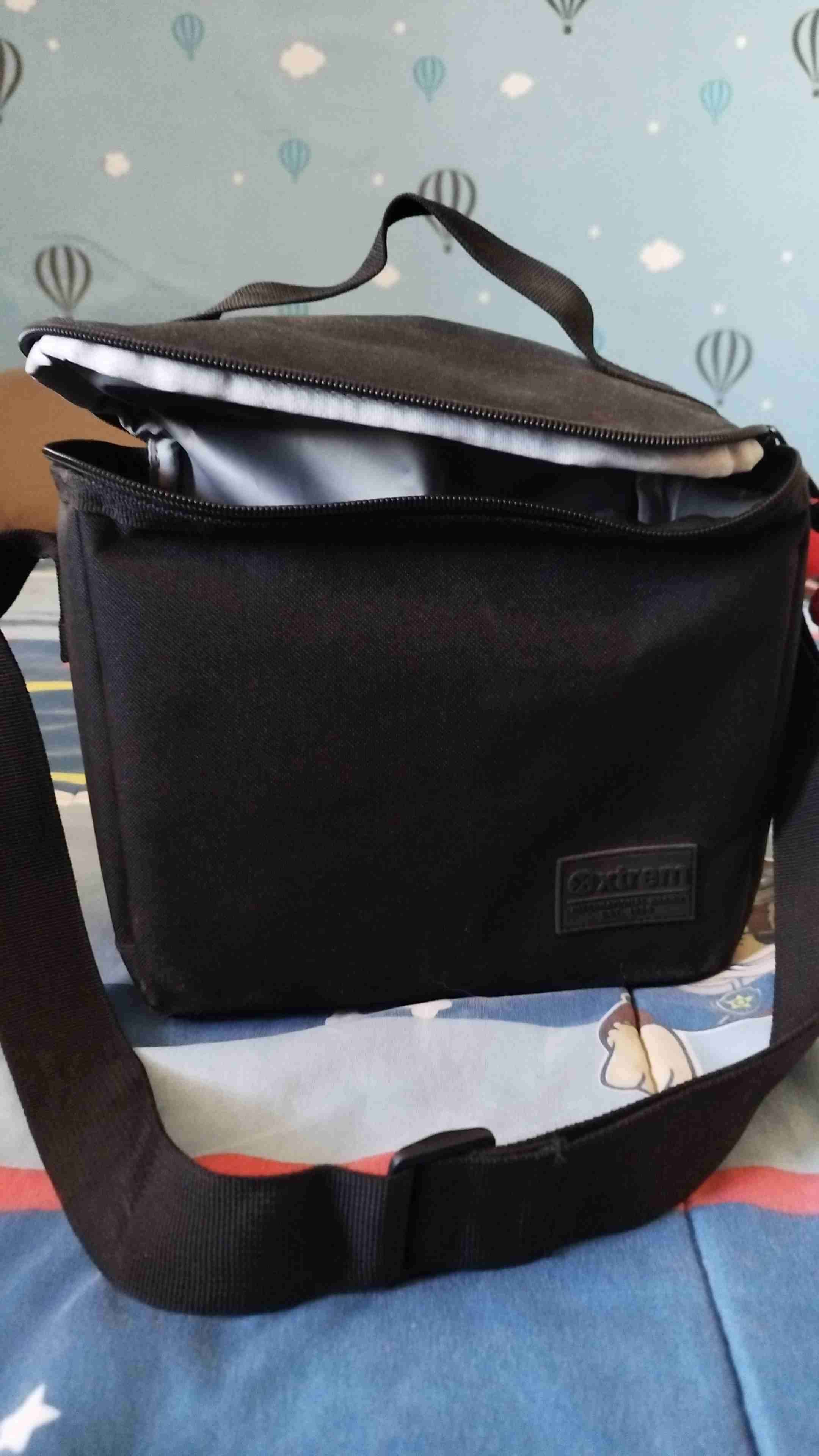 Mochila negra Xtrem con lonchera - miniatura 2