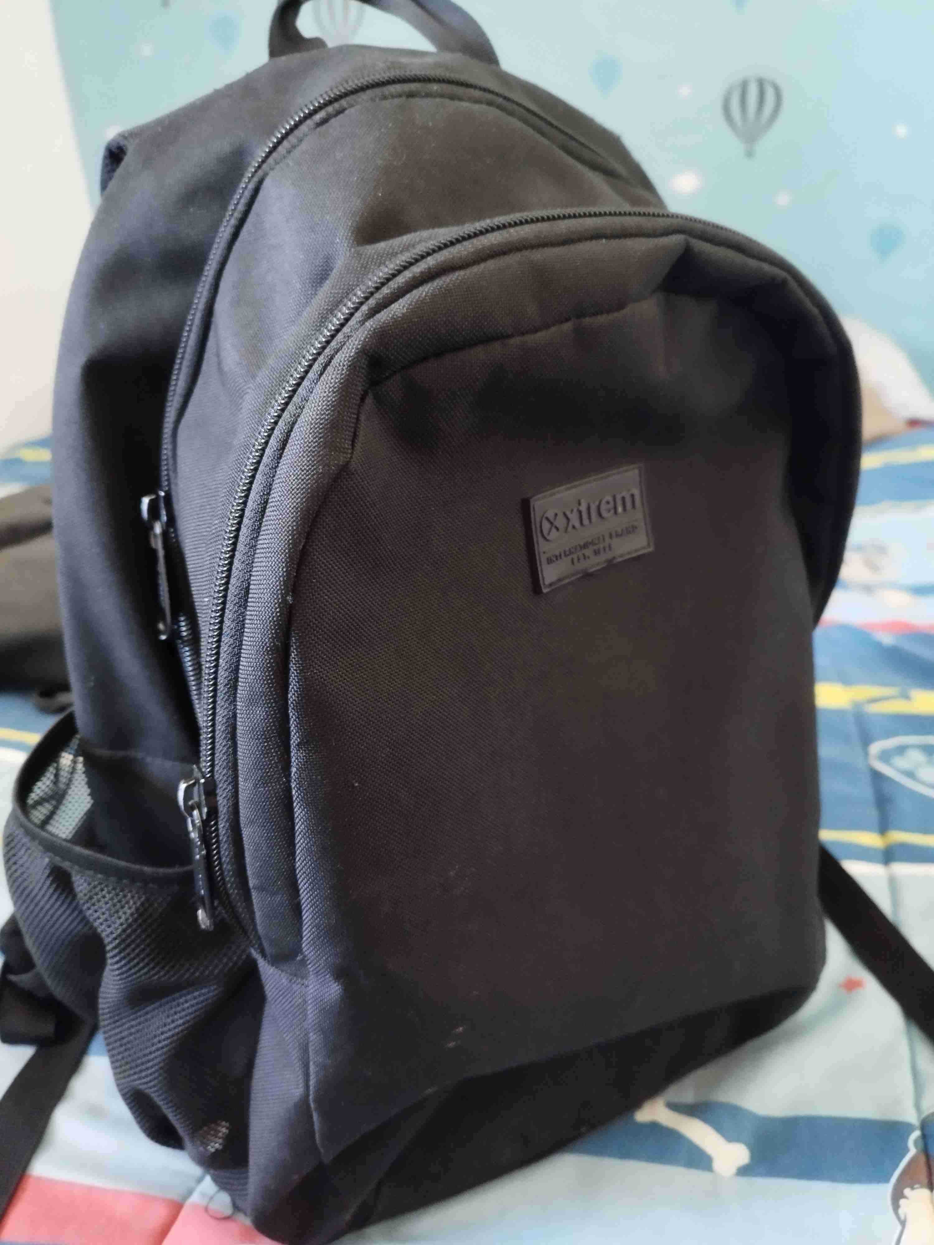 Mochila negra Xtrem con lonchera - miniatura 3