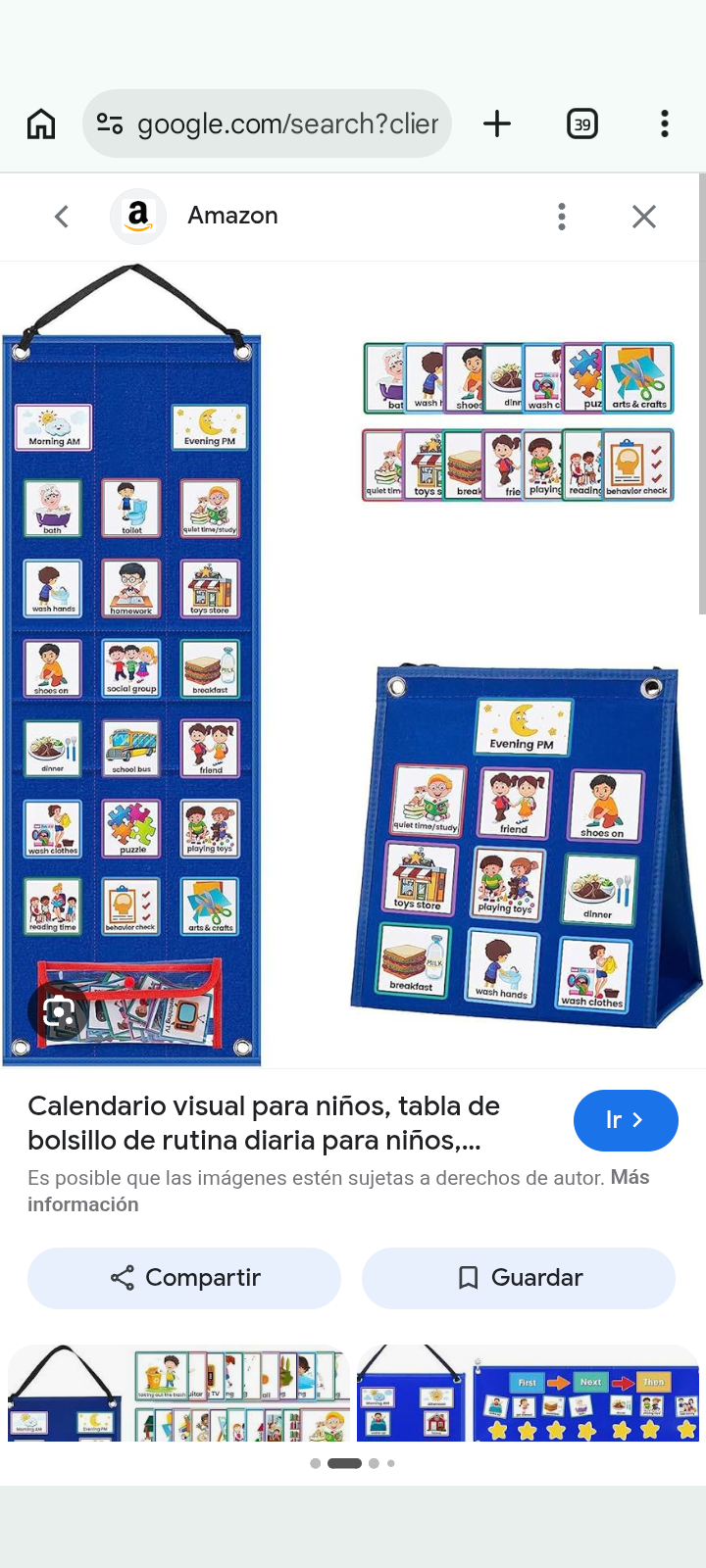 Calendario visual infantil con tarjetas - miniatura 1