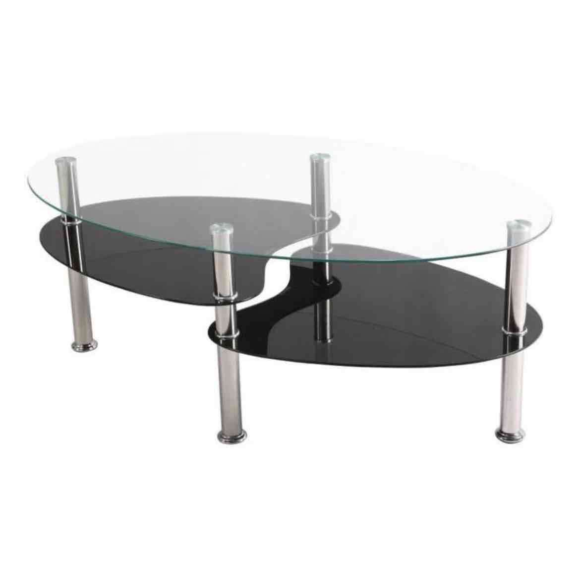 Mesa de centro vidrio y metal